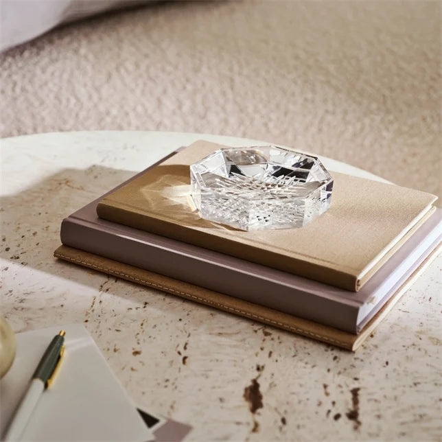 Lismore Diamond Decorative Tray - Elegant Crystal Serving Tray for Dining Table, Coffee Table, Vanity & Home Decor - Perfect for Entertaining, Jewelry Display & Gift Giving