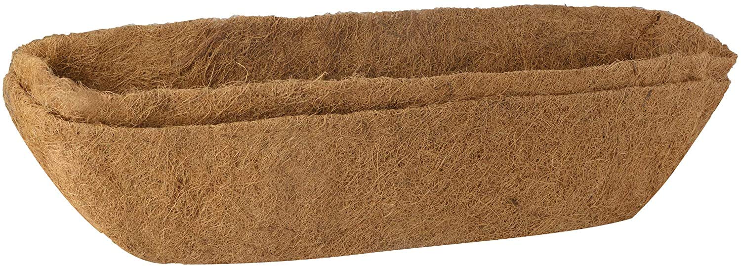 36 Inch Coco Liner for Window Box - 2 Pack Natural Coconut Fiber Planter Liner Replacement - Perfect for Indoor/Outdoor Flower Boxes, Balcony Gardens & Vertical Planters