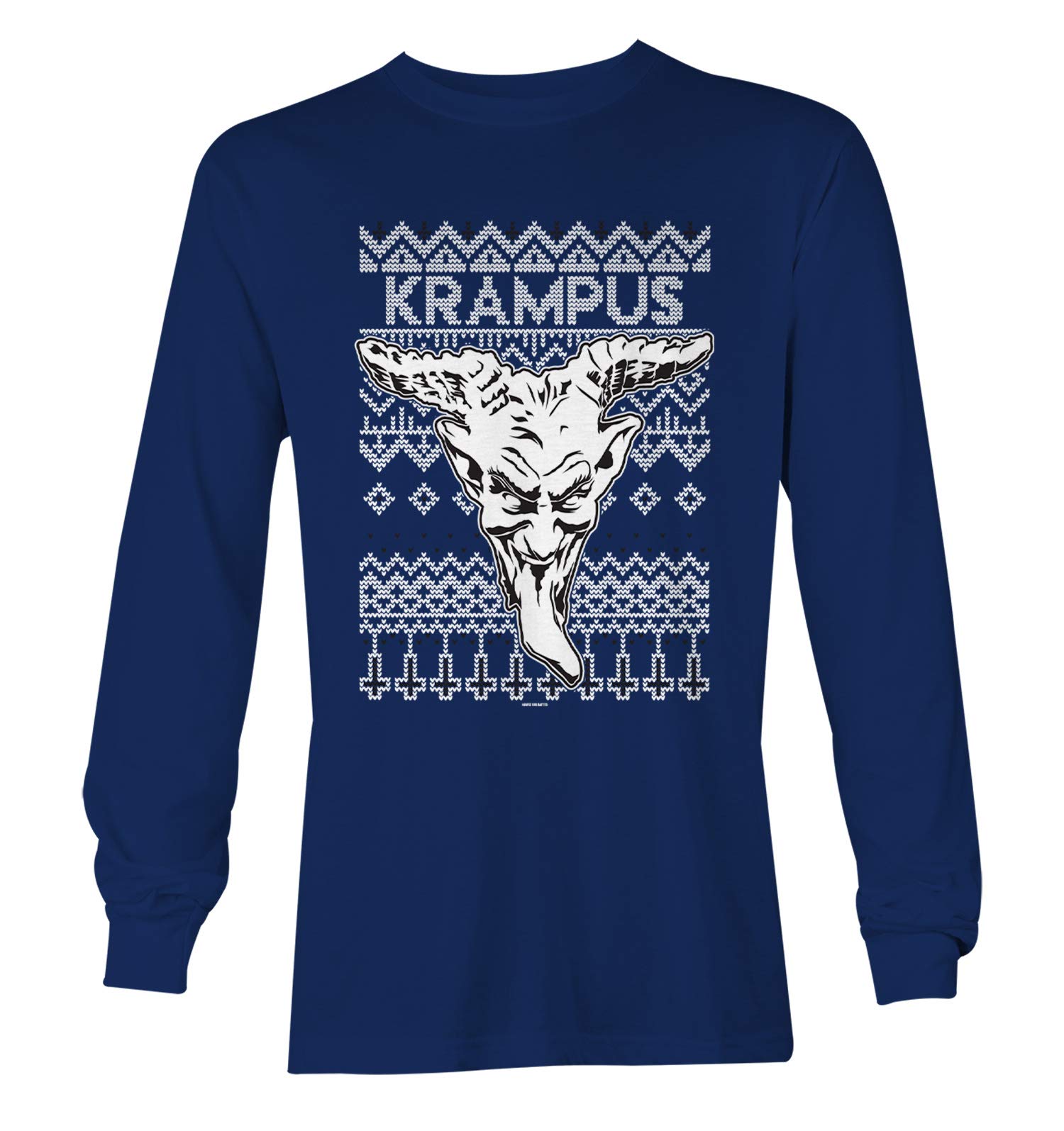 Haase Unlimited Krampus Evil Ugly Christmas Sweatshirt - Unisex Long Sleeve Holiday Shirt for Xmas Parties & Ugly Sweater Contests