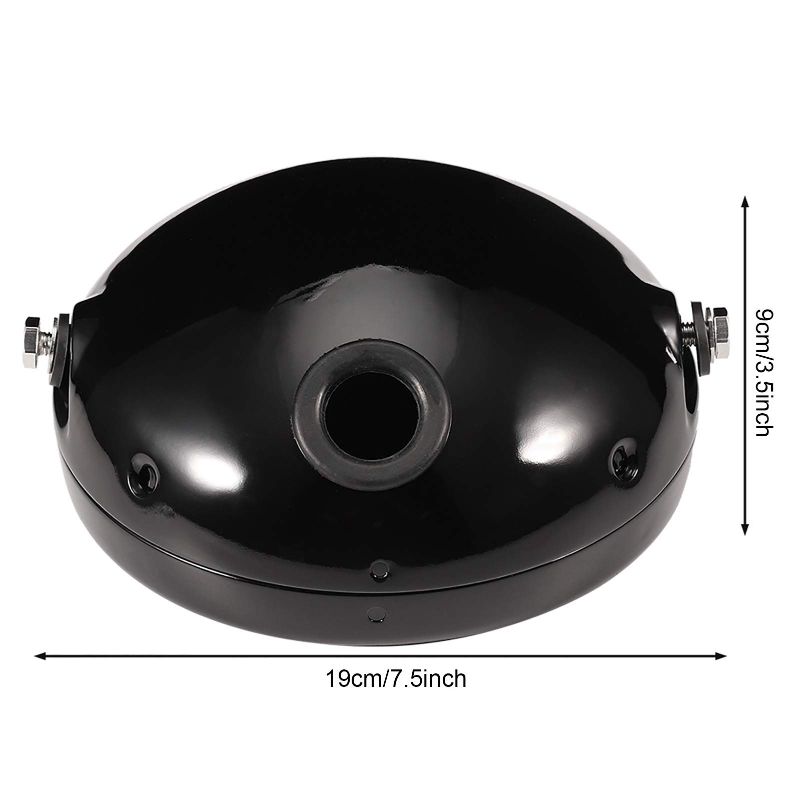Fydun 7 Inch Black Iron Motorcycle LED Headlight Cover - Durable Housing for Harley, Chopper & Cruiser Bikes - Perfect for Night Riding & Custom Modifications