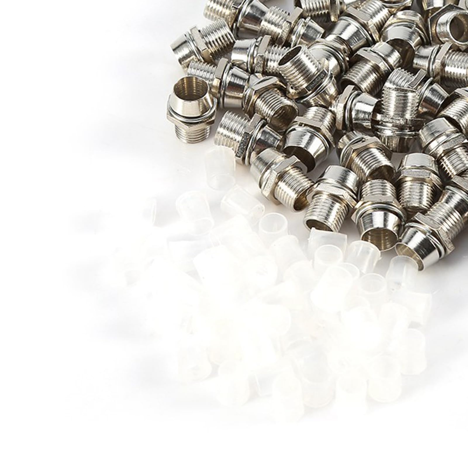 50pcs Silver 5mm LED Holders - Galvanized Aluminum Lamp Panel Mount with 0.3