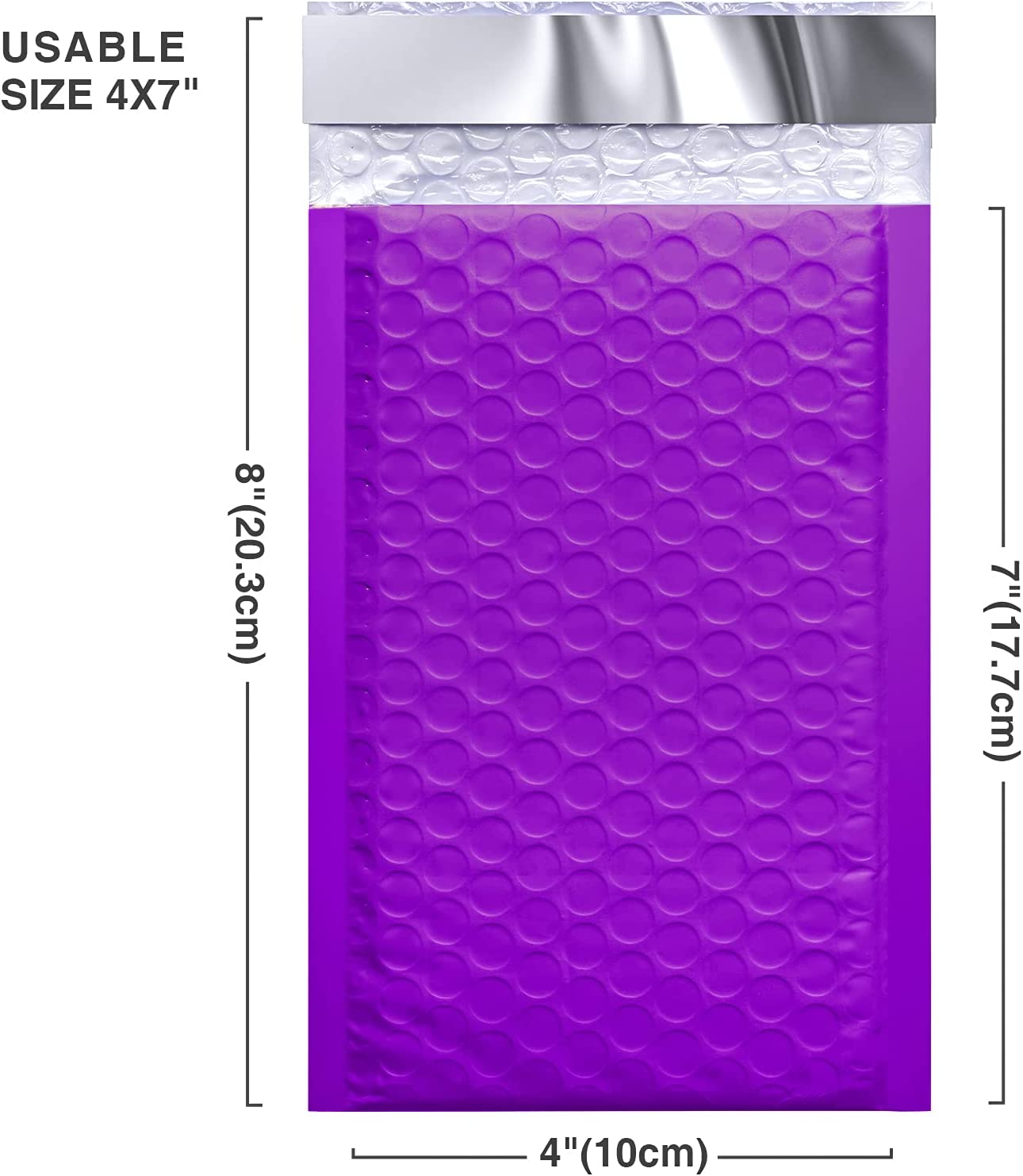 4x8 Bubble Mailer Padded Envelope - Waterproof & Tear-Resistant Shipping Bags for Ecommerce, Small Packages, Jewelry, Documents - Purple Mailing Envelopes for Online Sellers & Small Businesses