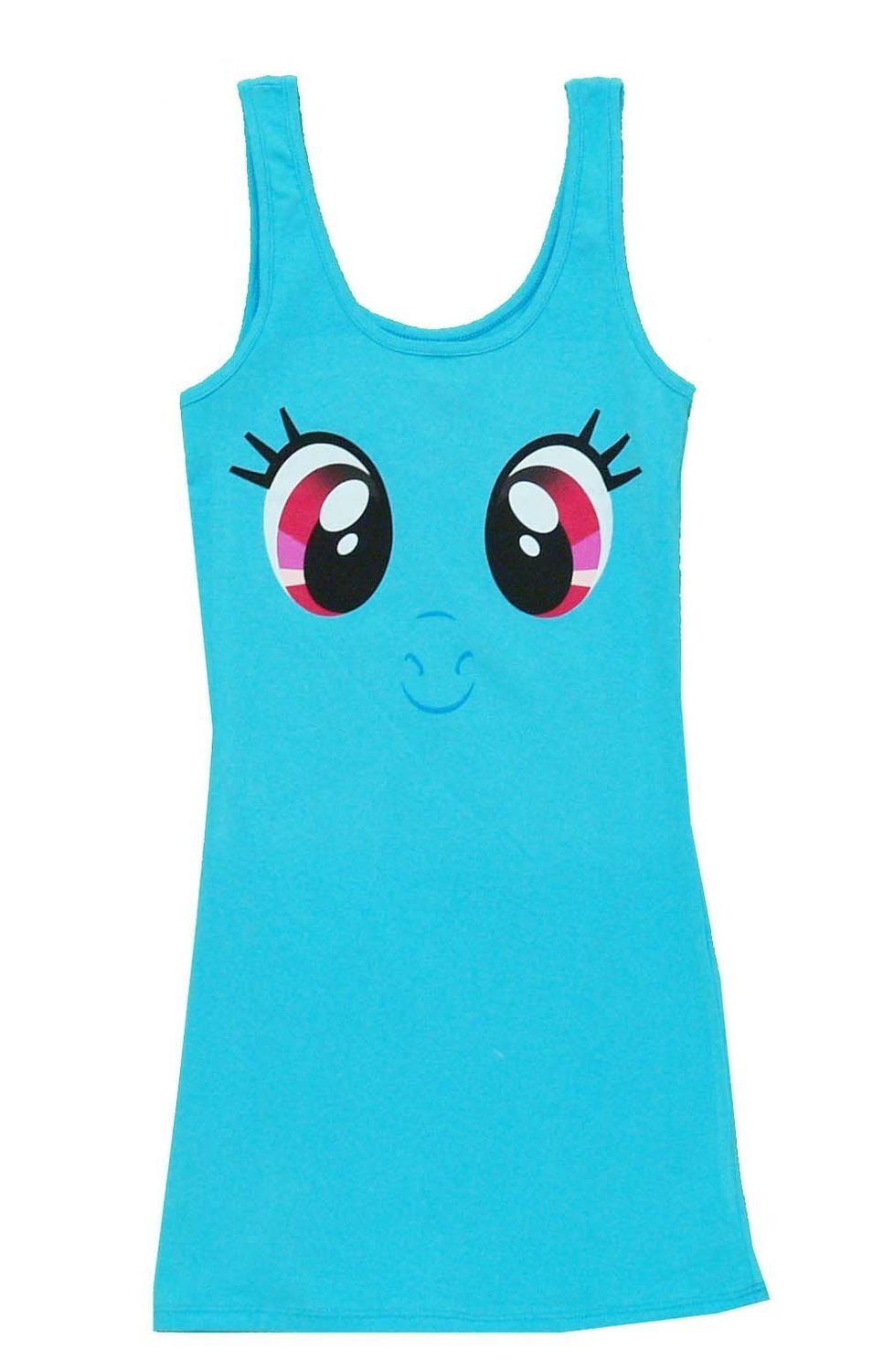My Little Pony Rainbow Dash Light Blue Tank Dress for Girls - Junior Size Small | Fun Costume for Birthday Parties & Cosplay