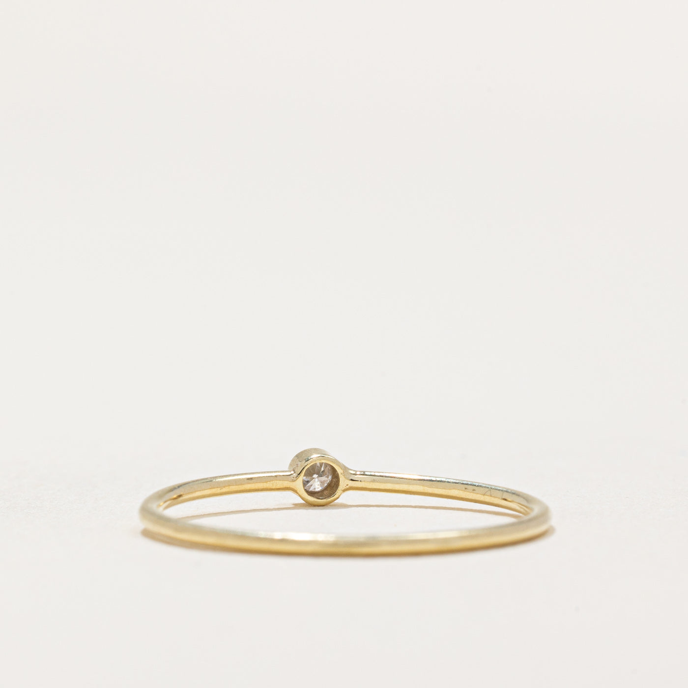0.02ct Bezel Set Diamond Ring - Size 6 | Elegant Solitaire Engagement Wedding Band for Women | Perfect for Proposals, Anniversaries & Special Occasions