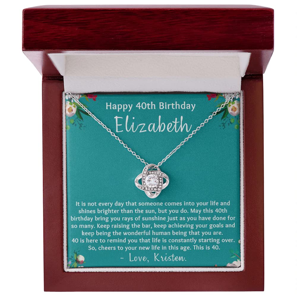 40th Birthday Gift for Women - Personalized 'Forty & Fabulous' Necklace with Card | Unique 40th Birthday Jewelry Present for Wife, Mom, Sister | Perfect for Milestone Celebrations & Special Occasions