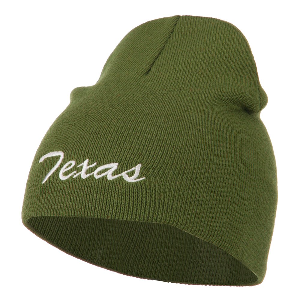 Texas Embroidered Short Beanie for Men & Women - Warm Winter Hat with Stylish Embroidery - Perfect for Outdoor Activities, Sports & Casual Wear