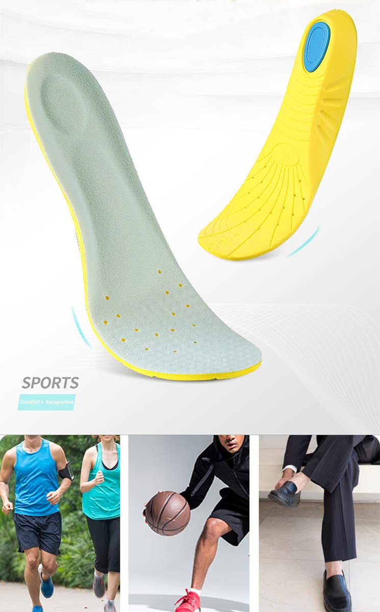 Premium Memory Foam Shoe Insoles for Women, Men & Kids - Arch Support, Cushioning & Shock Absorption to Relieve Foot Pain (Size S: Women 5-6/Kids 2-5) - Perfect for Running, Walking & Daily Comfort