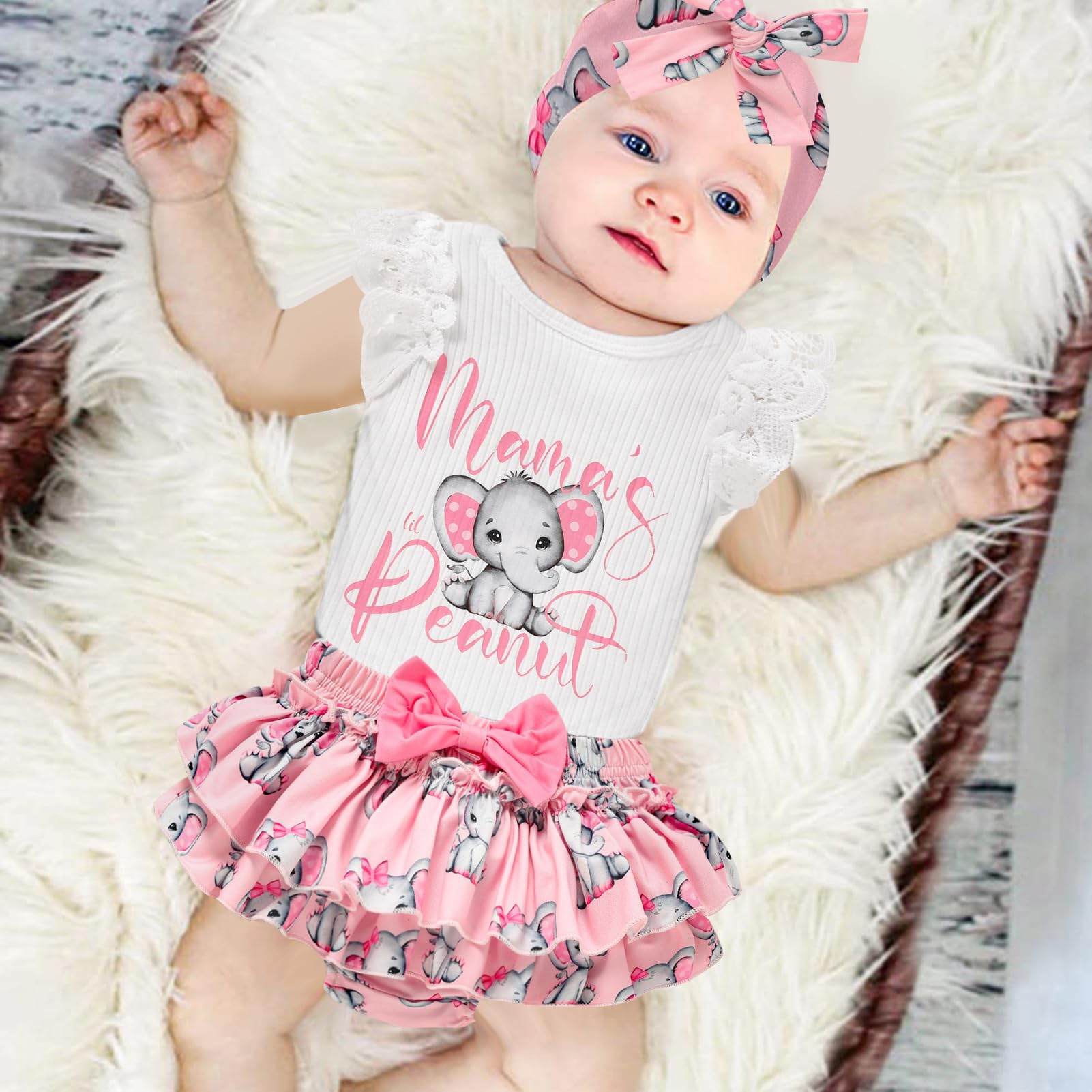 Adorable Floral Baby Girl Romper Set - Newborn Ruffled Shorts & Top Outfit for Summer | Cute Infant Clothes for Photoshoots, Parties & Playtime