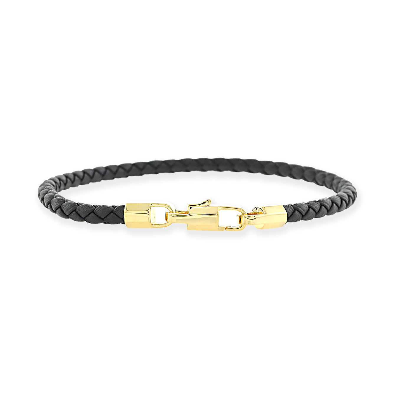 Stylish Men's Braided Leather Bracelet in Black - Perfect for Casual Wear, Gifts & Everyday Fashion Accessories