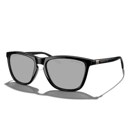 Black Frame/Silver Mirror Lens/Black Temples