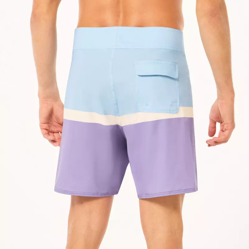 Oakley Swell Line RC 18 Boardshorts - Men's Swim Trunks | Quick-Dry, UPF 50+ Sun Protection | Stone Wash Blue | Perfect for Beach, Pool & Water Sports