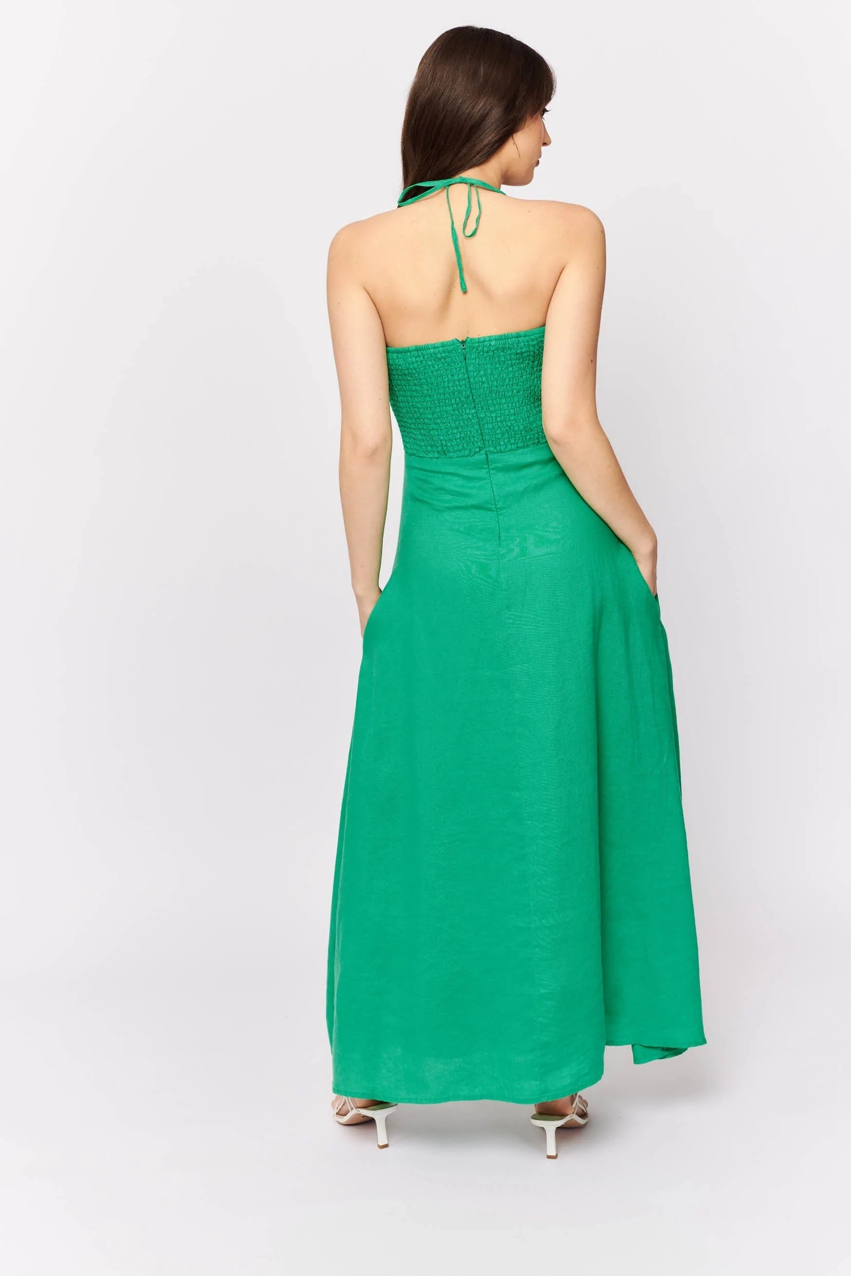 Como Dress - Elegant Emerald Green Women's Dress for Party, Wedding & Evening Events | Perfect for Special Occasions & Night Out