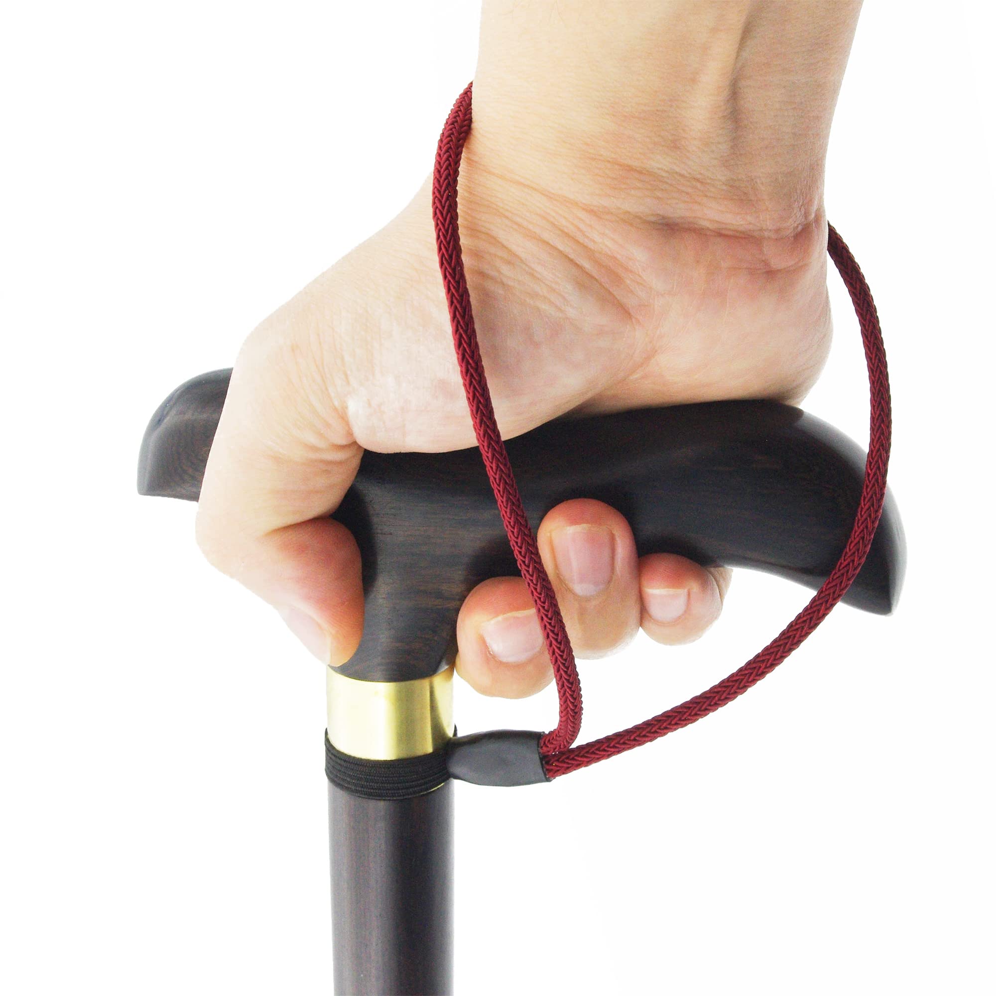 Fashionable Cane Wrist Strap for Walking Stick - Secure & Comfortable Hand Strap (Pack of 2, Red) - Ideal for Elderly Support, Hiking & Mobility Assistance