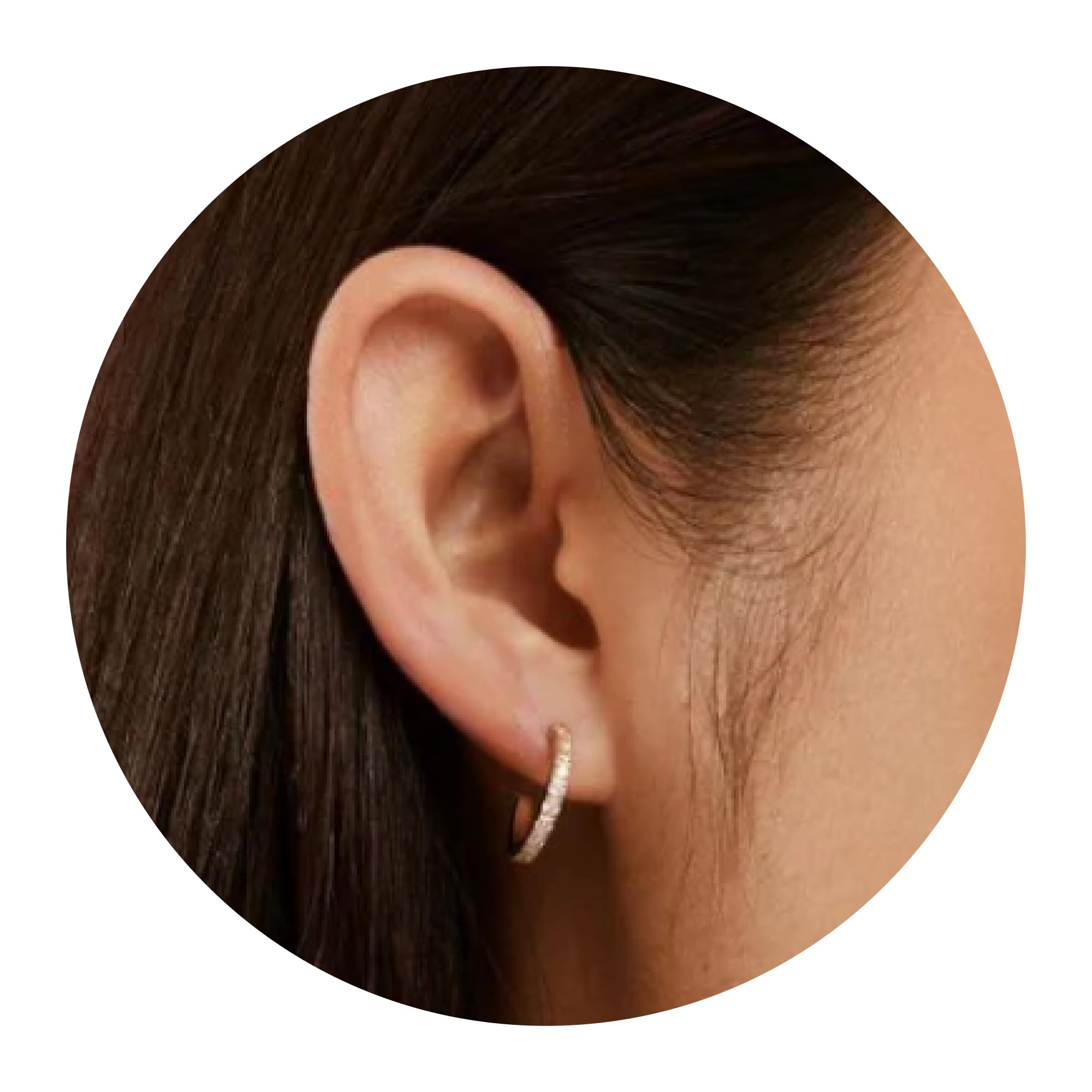 Hypoallergenic Titanium Hoop Earrings for Women - Sensitive Ears Friendly Gold Crystal Small Hoops - Trendy Date Night Jewelry Gift Set | Perfect for Parties, Weddings & Everyday Wear