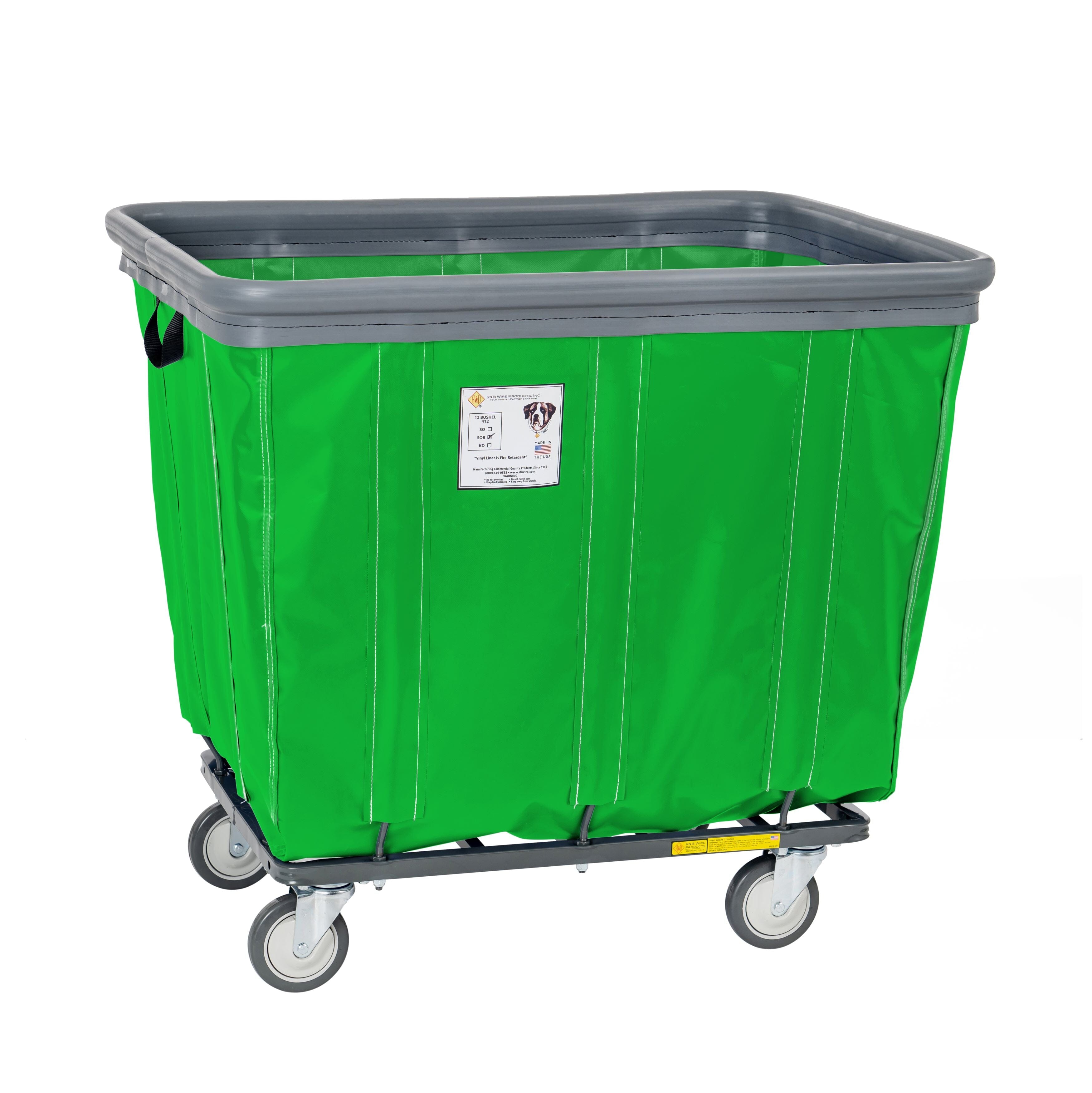 12 Bushel Heavy-Duty Vinyl Bumper Truck for Farm, Warehouse & Industrial Use - Durable Utility Cart with Large Capacity