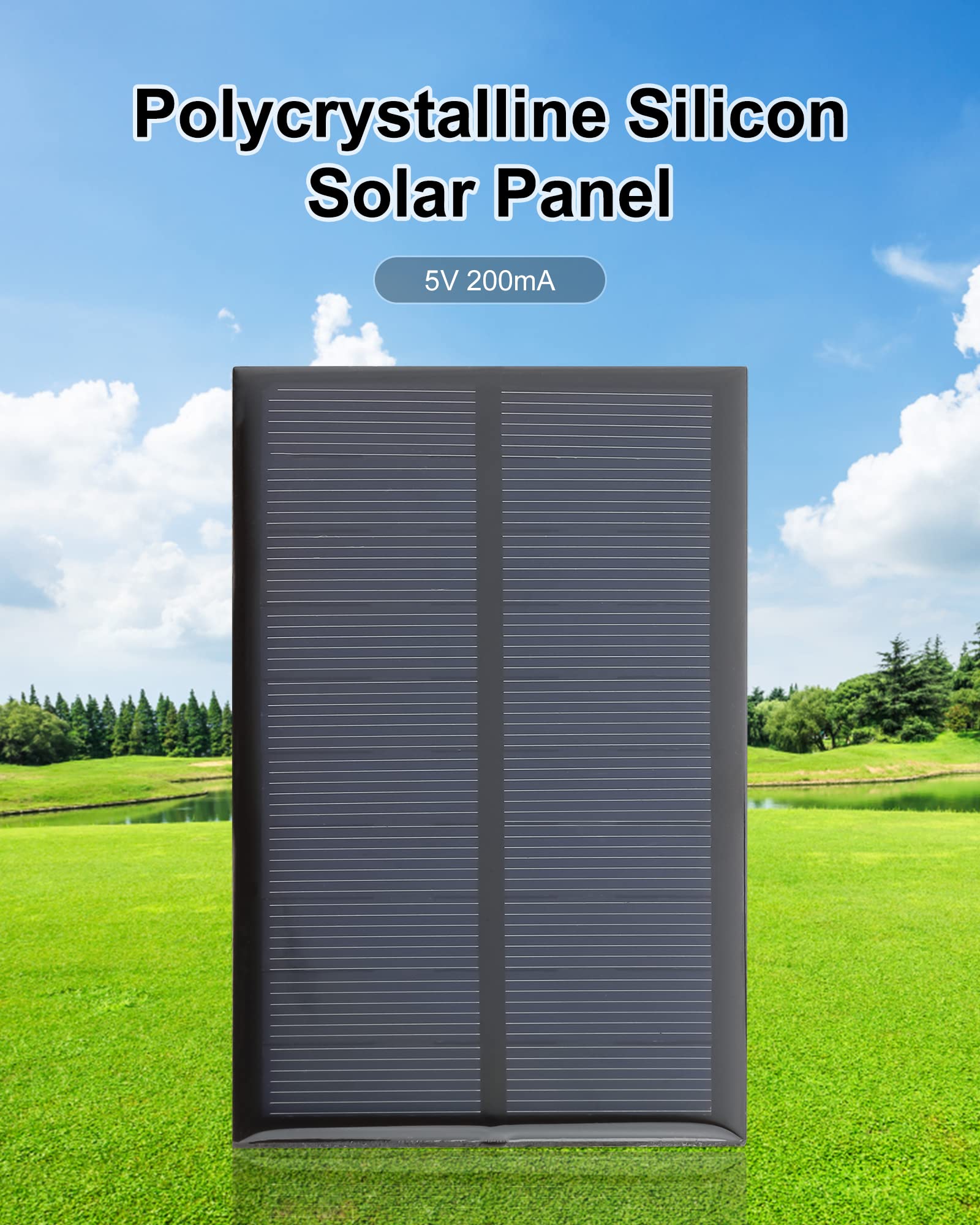 FellDen 10PCS 5V 200mA Micro Solar Panels - Polycrystalline Photovoltaic Solar Cells Kit (4.33