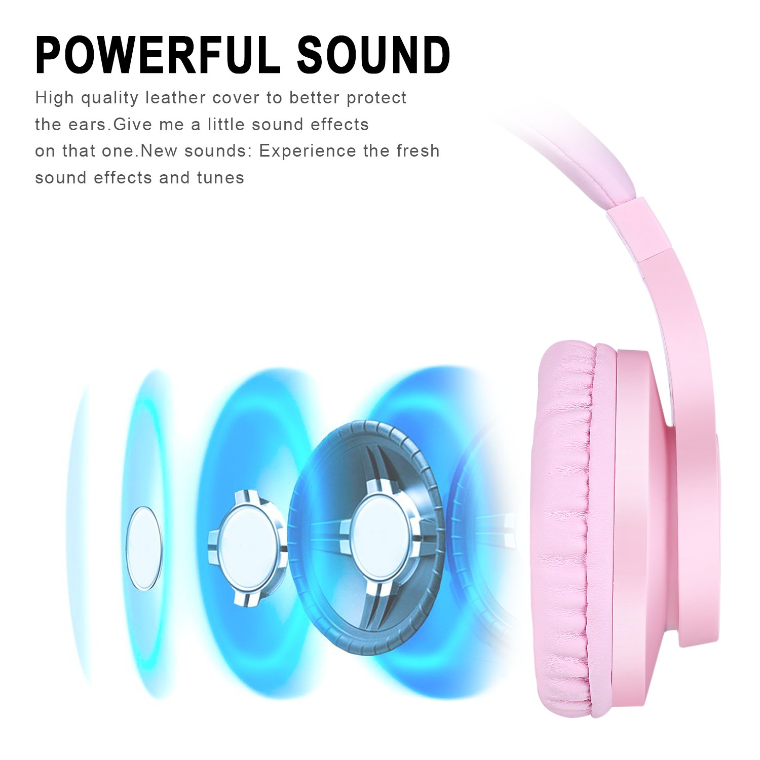 Kids Headphones for Online School - Over-Ear Stereo Gaming Headset with Mic & Volume Control for PS4/PS5/Xbox One - Pink (Ideal for Remote Learning, Gaming & Music for Boys & Girls)