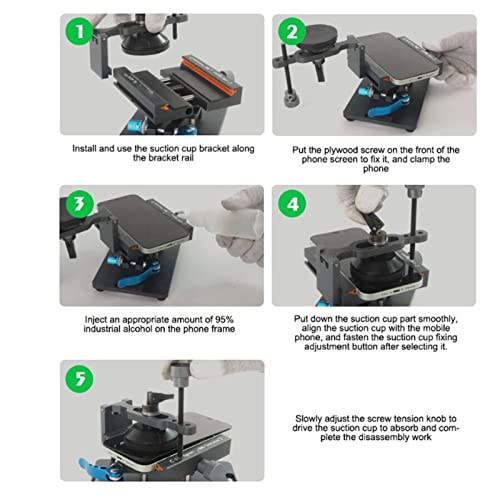 Professional Rotating LCD Screen Separator Tool - Phone Screen Removal Kit with Heating Function & Silicone Frame - Perfect for iPhone, Samsung, Huawei Screen Repair & Replacement (Ideal for Repair Shops & DIY Enthusiasts)