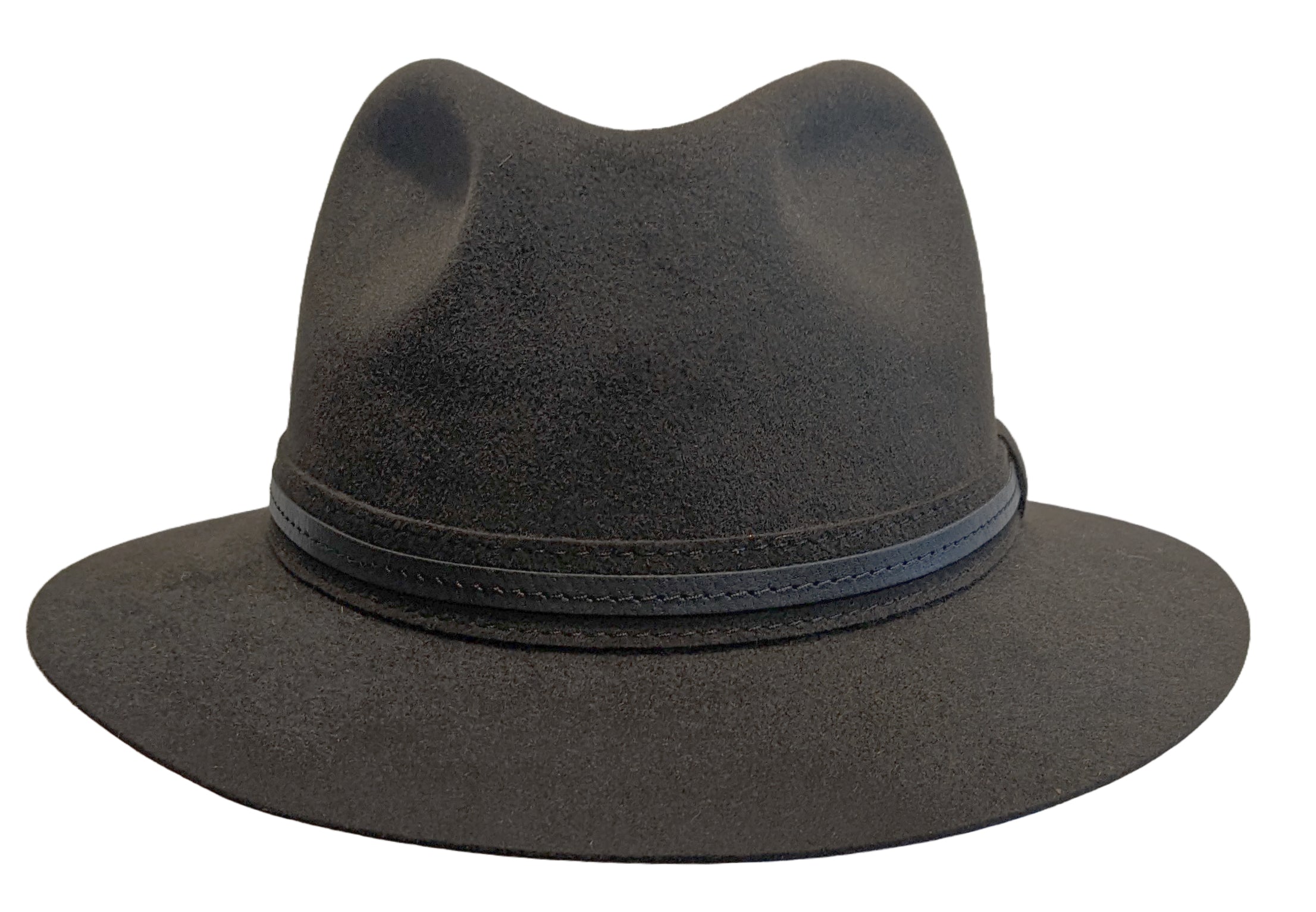 Stylish Dark Brown Rabbit Fur Felt Fedora Hat for Men & Women - Perfect for Casual Wear, Outdoor Adventures & Fashion Events