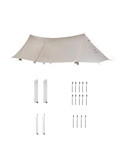 Land Station Tent Set - 4 Person Camping Tent with Rainfly & Carry Bag - Perfect for Family Camping, Hiking, and Outdoor Adventures