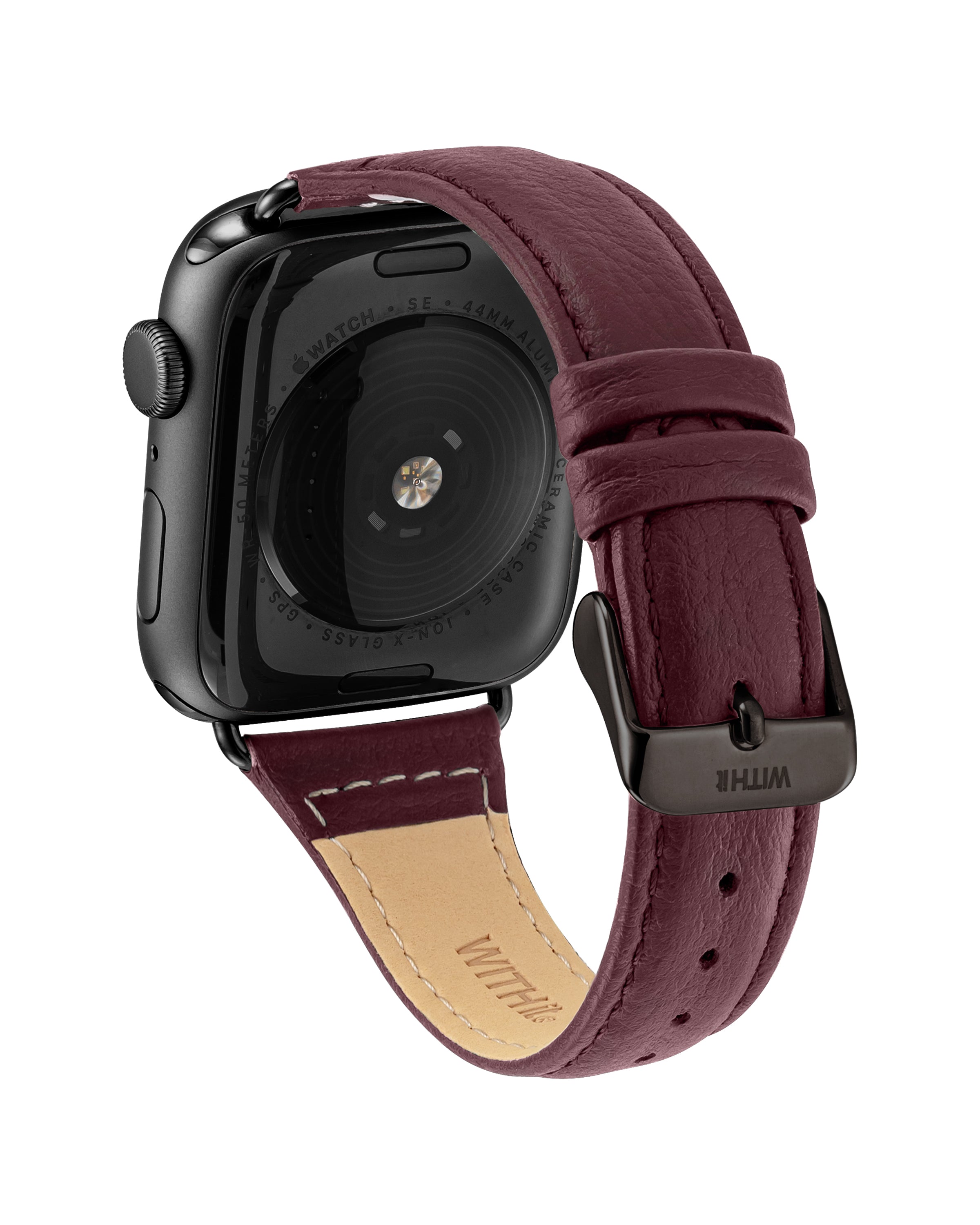 Premium Pebble Grain Leather Band for Apple Watch® Series 1-9 - Stylish & Durable Replacement Strap for Work, Gym & Everyday Wear