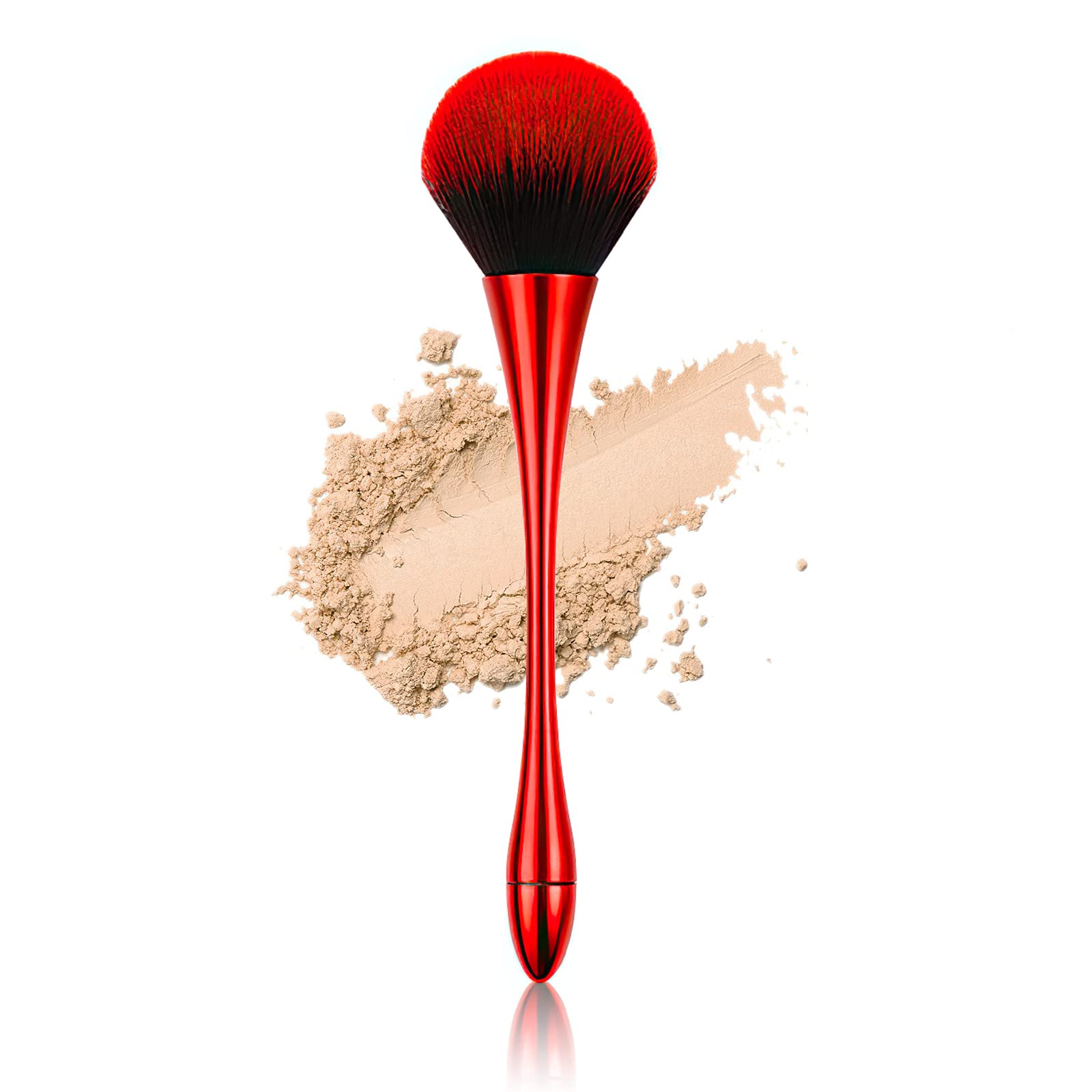 Large Vegan Powder Brush for Blush & Bronzer - Fluffy Synthetic Makeup Brush for Full Coverage