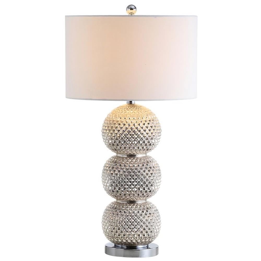 SAFAVIEH Darcia Chrome 31-inch Modern LED Table Lamp for Bedroom, Living Room & Home Office - Adjustable Nightstand Desk Light with Energy Efficient Bulb Included - Perfect for Reading, Working & Ambient Lighting