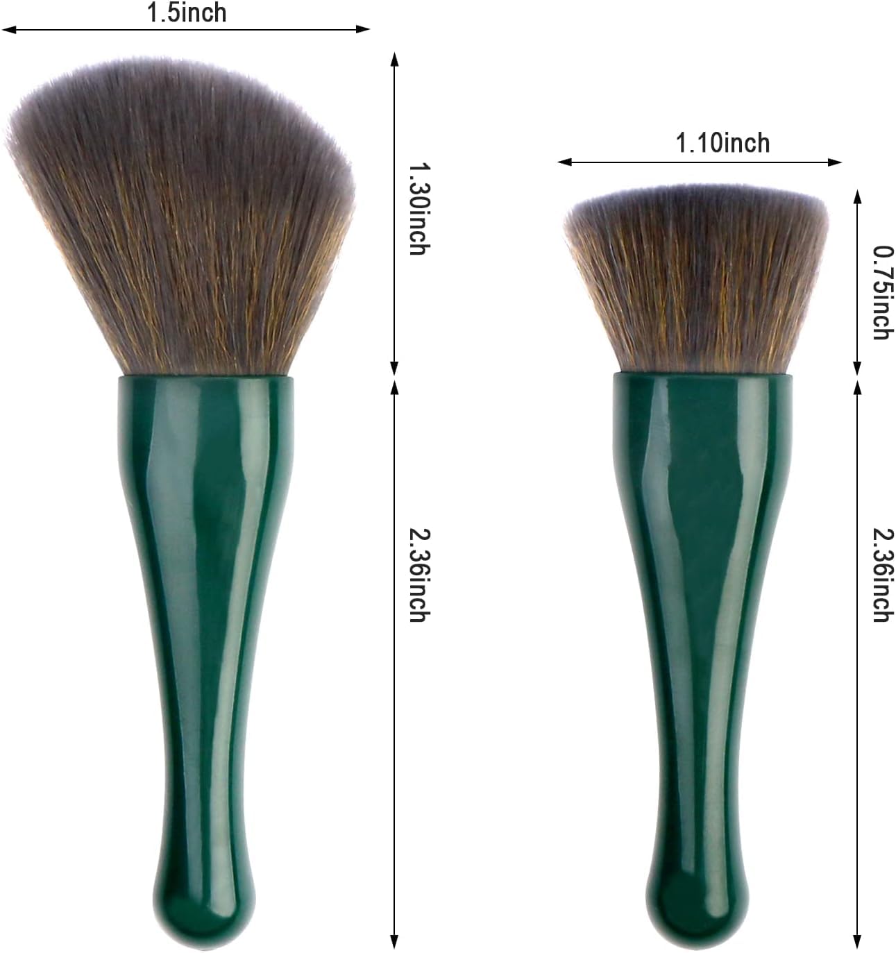 5-Piece Mini Travel Makeup Brush Set - Foundation, Eyes & Lips Cosmetic Brushes Kit with Mirror Case | Portable & Compact for On-the-Go Touchups