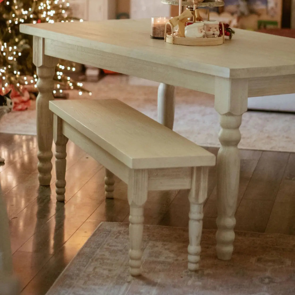 Valerie Original Modern Dining Table Set - Solid Wood Kitchen Table for 6 - Perfect for Family Dinners & Entertaining Guests