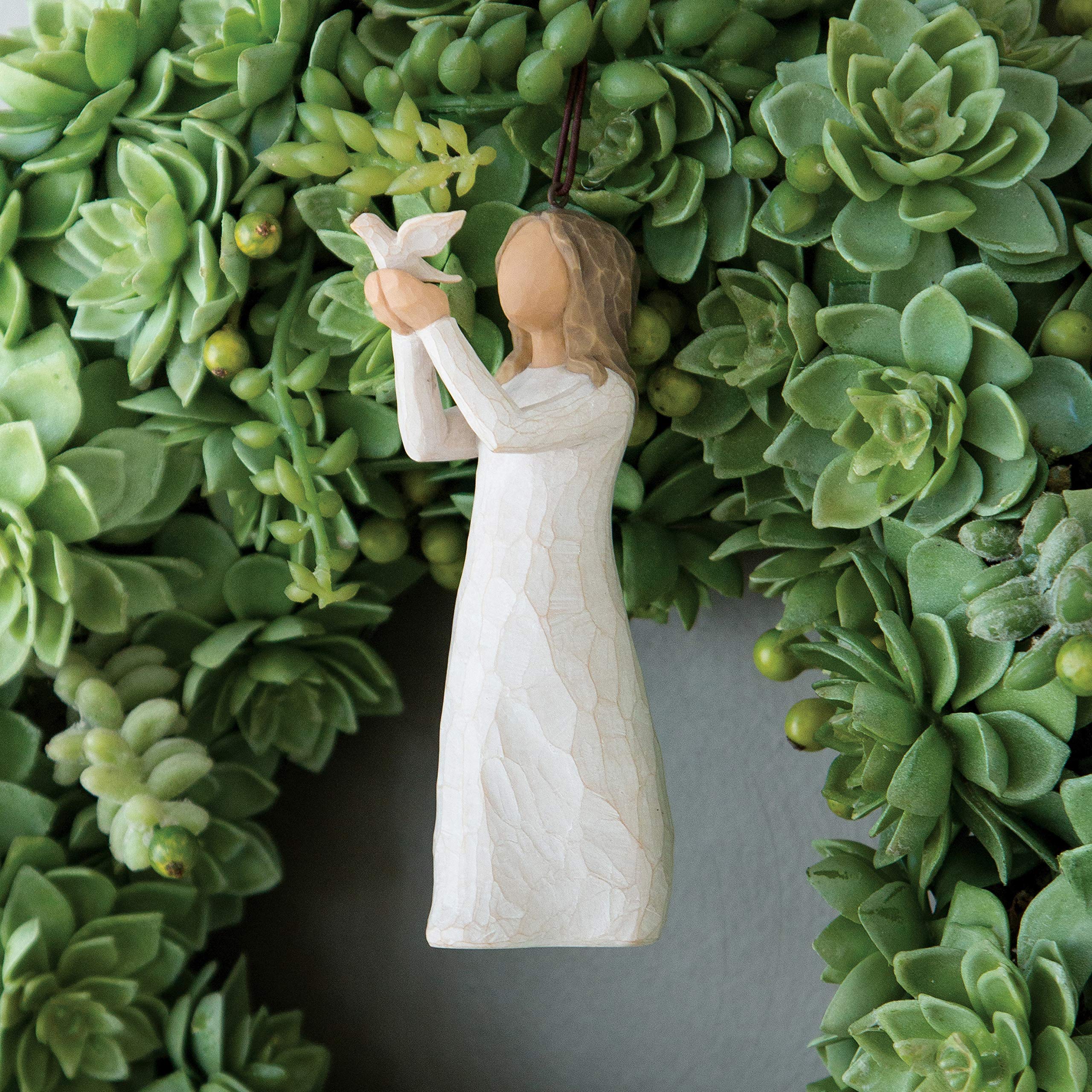 Willow Tree Soar Ornament - Hand-Painted Sculpted Angel Figurine for Christmas Tree Decor, Gift & Home Décor | Perfect for Holidays, Weddings & Special Occasions