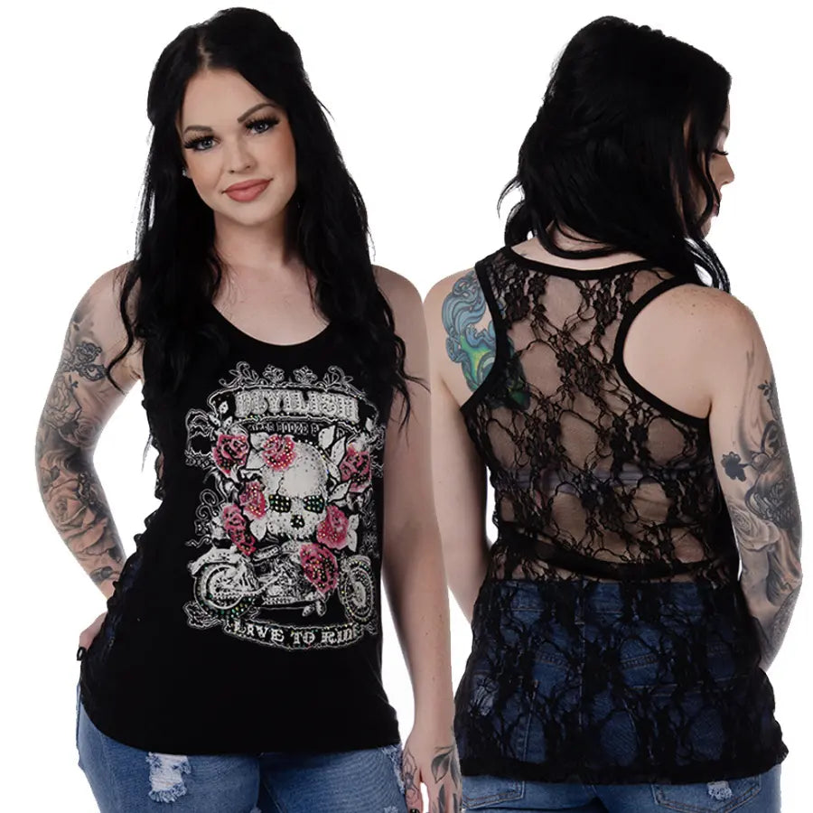 Devilish Lace Back Tank Top for Women - Sexy Open Back Summer Blouse - Perfect for Beach, Party & Date Night Outfits