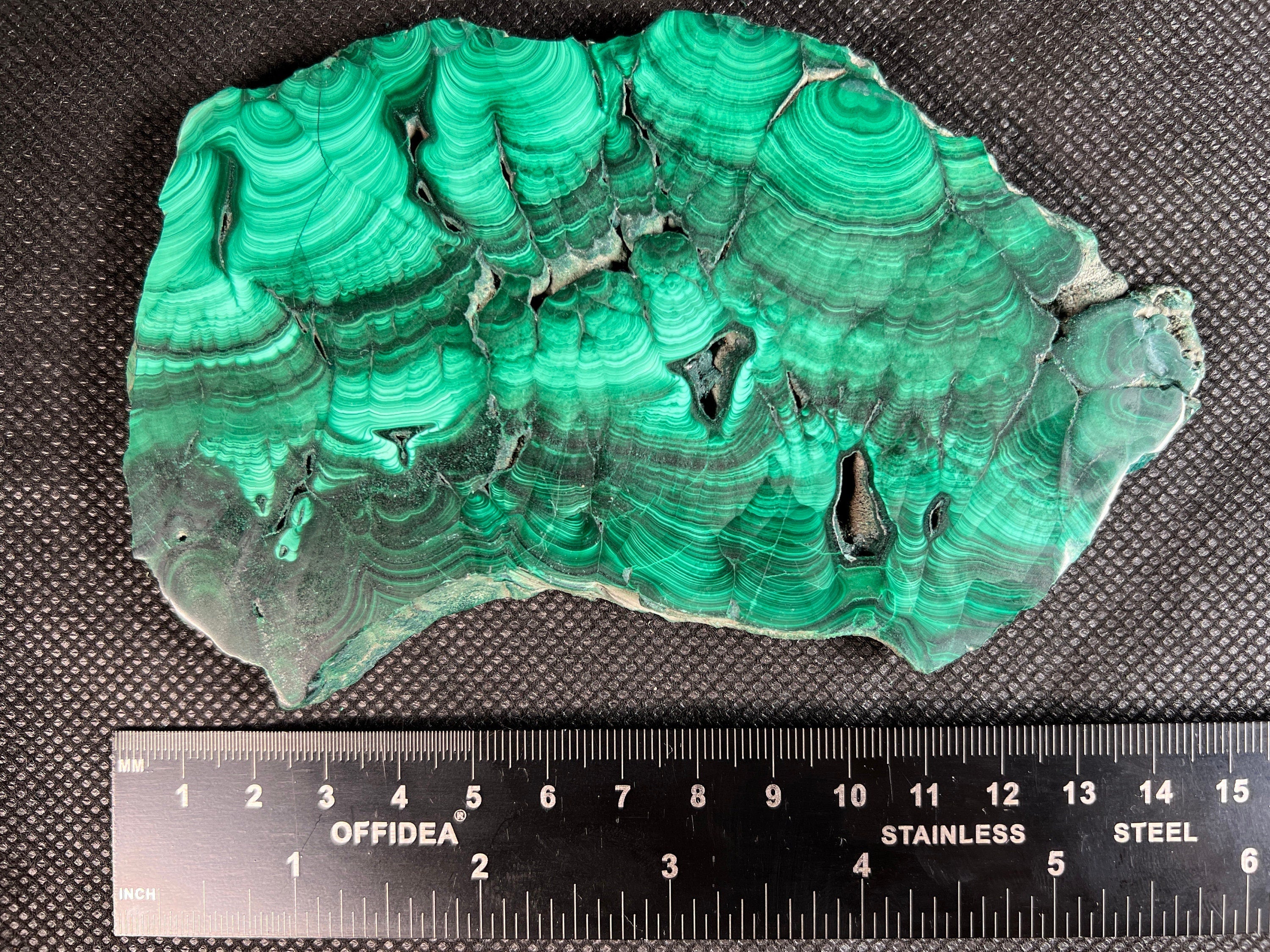 Natural Green Malachite Crystal Slab - Premium Stone for Jewelry Making, Unique Handcrafted Gift, Elegant Home Decor (50421) | Perfect for DIY Crafts, Meditation Spaces & Luxury Interior Design