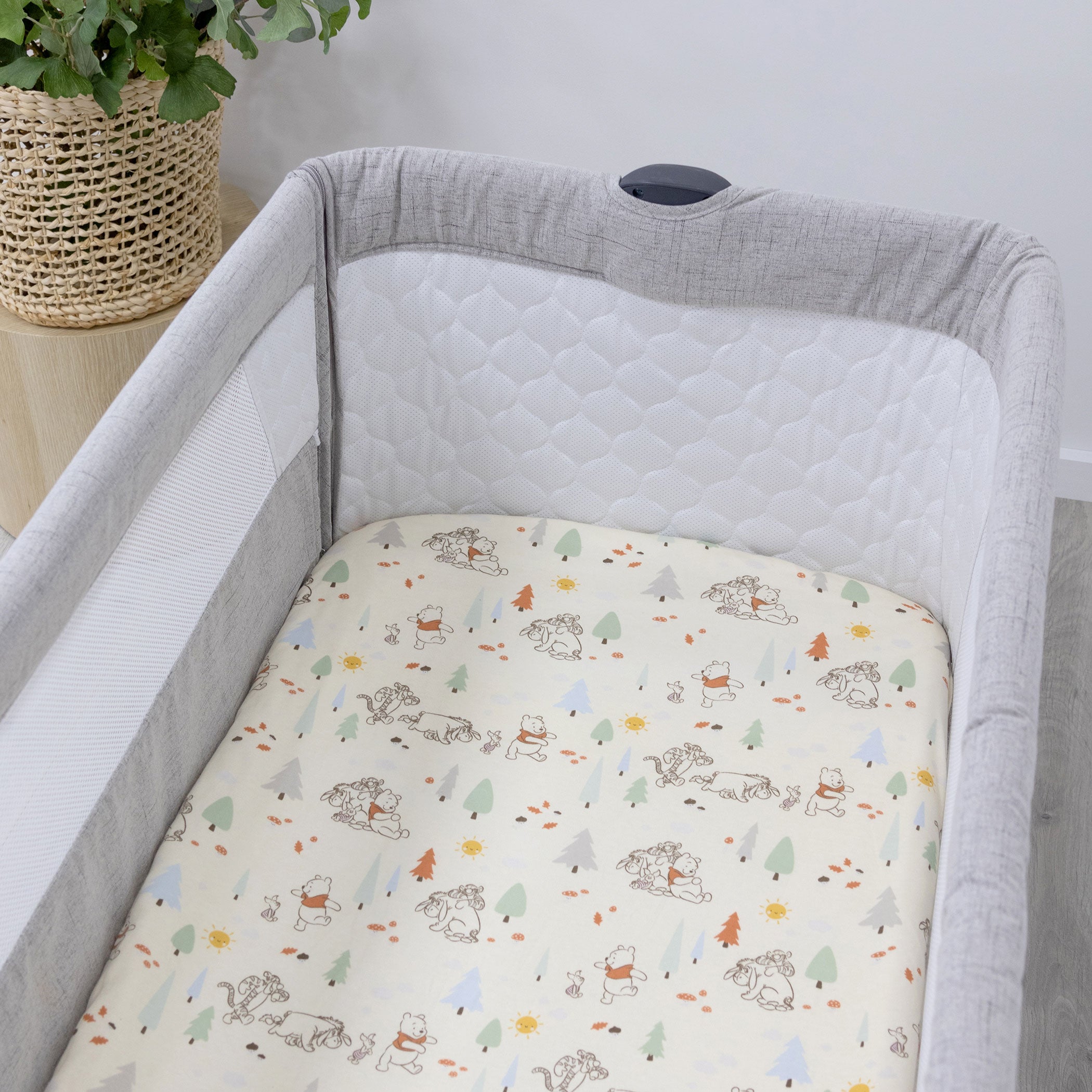 Disney Winnie the Pooh Jersey Crib Fitted Sheet - Soft Cotton Baby Bassinet & Bedside Sleeper Sheet for Nursery & Travel - Perfect for Newborns & Toddlers