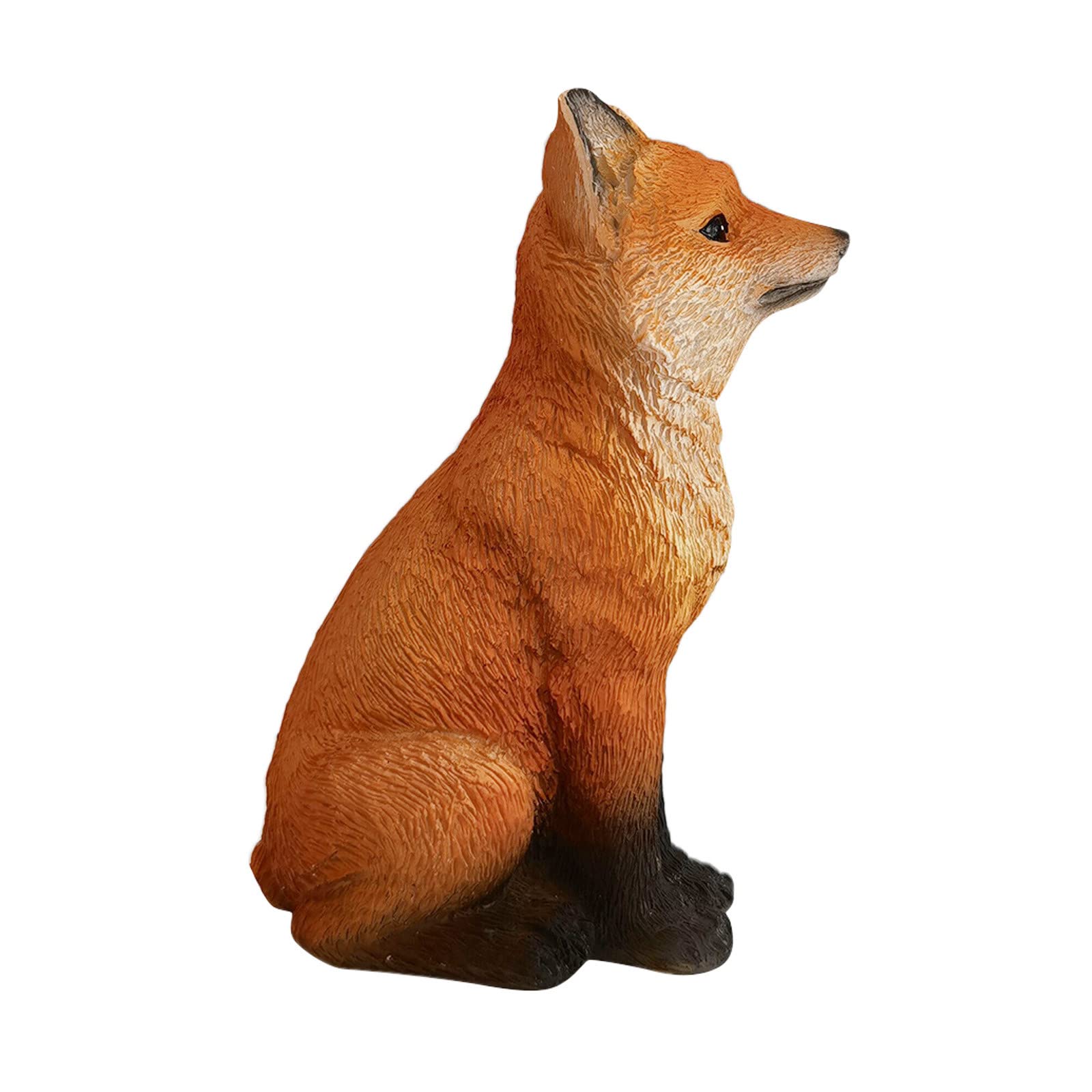 Scary Christmas Decorations - Resin Red Fox Figurines & Ornaments, Creative Fox Statues for Desk, Bookshelf, Tabletop, Sideboard, Nightstands & Mantelpiece - Perfect for Halloween, Christmas Tree Decorating & Spooky Home Decor