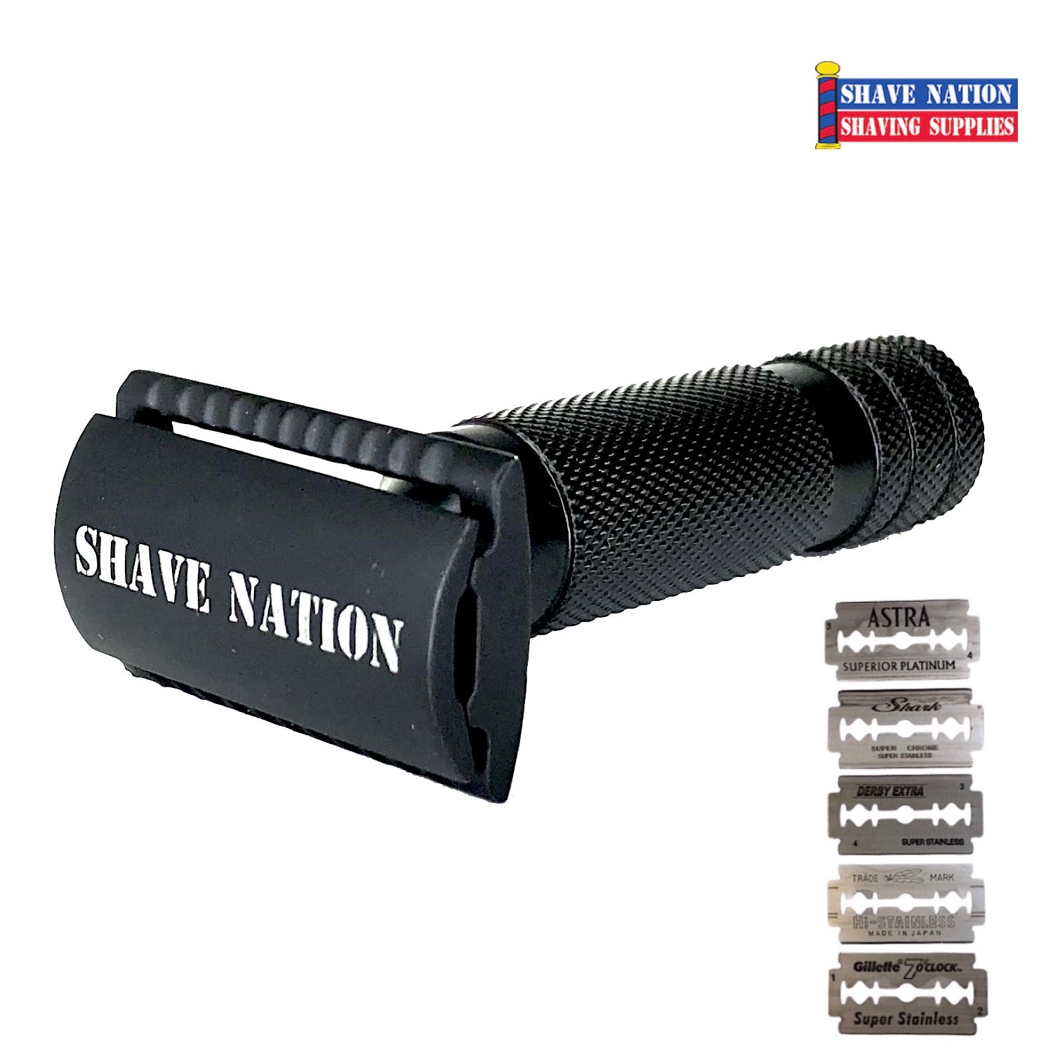 Premium Chubby Closed Comb Safety Razor with 5 Stainless Steel Blades - Smooth Shaving for Men - Perfect for Travel & Daily Grooming