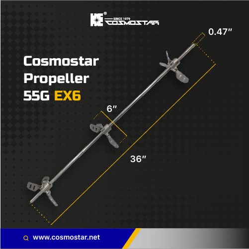 Cosmostar Stainless Steel Paint Mixer - 55 Gallon Expandable Blade Stirring Paddle for Epoxy, Resin, Silicone & Paint - 0.47