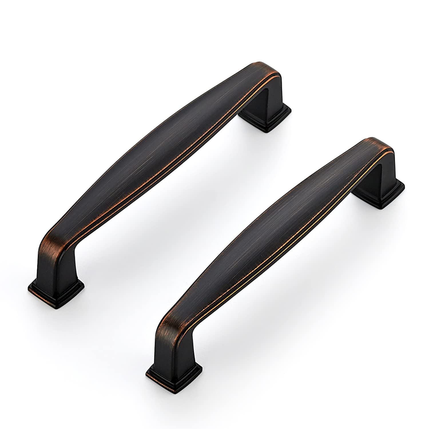 Ravinte 5 Pack Solid 3-3/4 Inch Oil Rubbed Bronze Cabinet Handles & Drawer Pulls - Durable Kitchen Cabinet Hardware for Cabinets, Cupboards & Drawers - Perfect for Home Renovation & DIY Projects