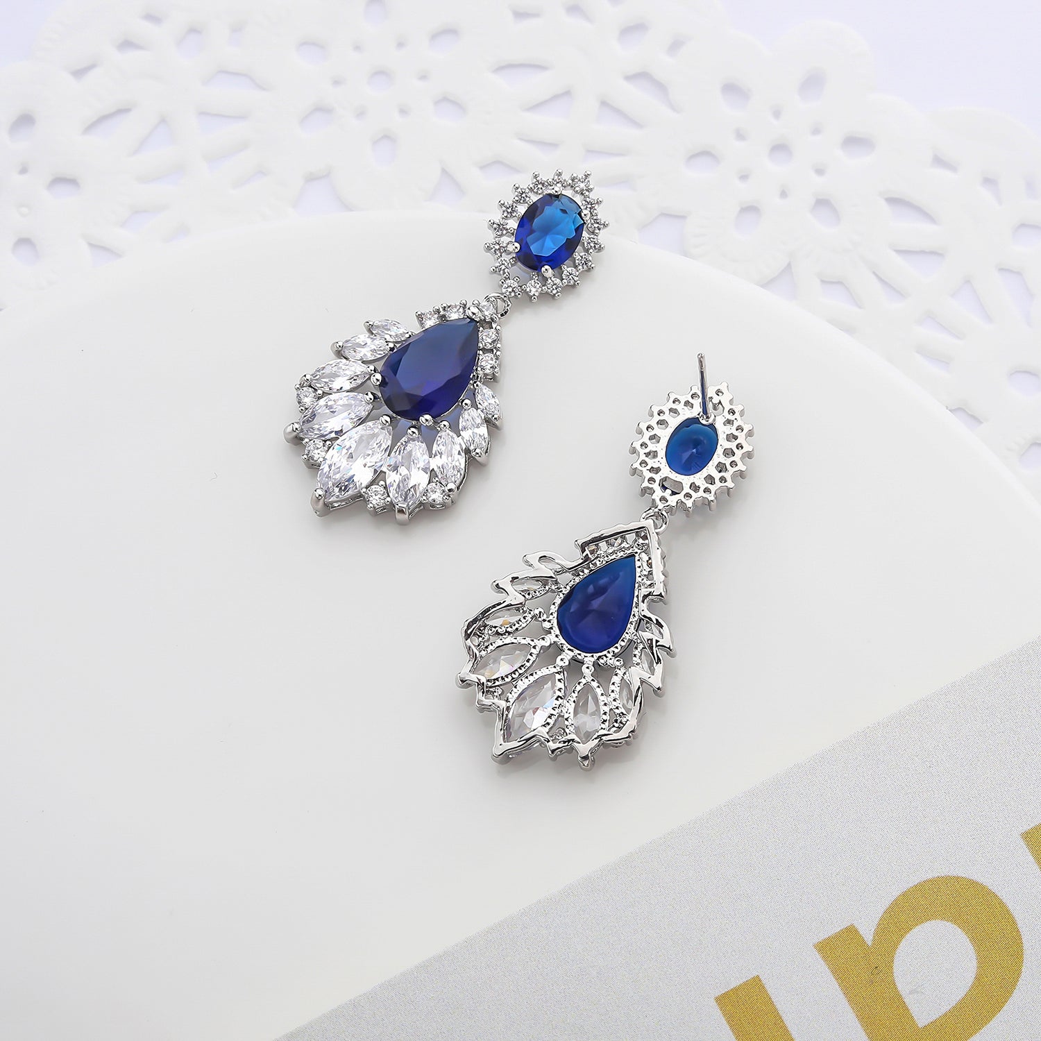 5A Cubic Zirconia Water Drop Earrings for Women - Elegant Wedding Jewelry & Bridal Accessories - Perfect for Bridal Shower, Anniversary Gifts and Special Occasions