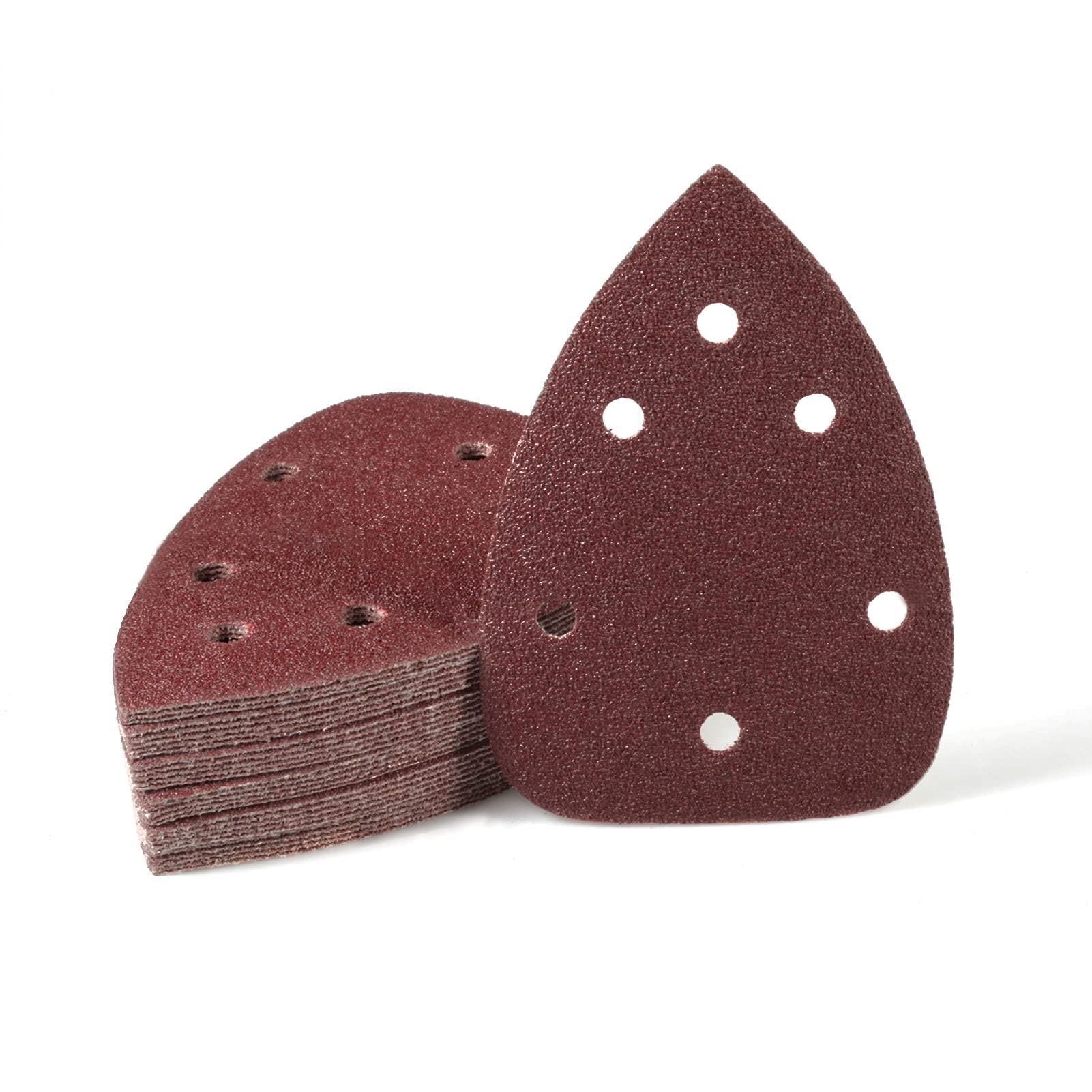 SPEEDWOX 30-Pack 40 Grit Hook & Loop Sandpaper Discs - 6 Hole Mouse Detail Sander Pads for Woodworking, Metal Grinding, and Polishing - Perfect for DIY Projects, Furniture Refinishing, and Automotive Detailing