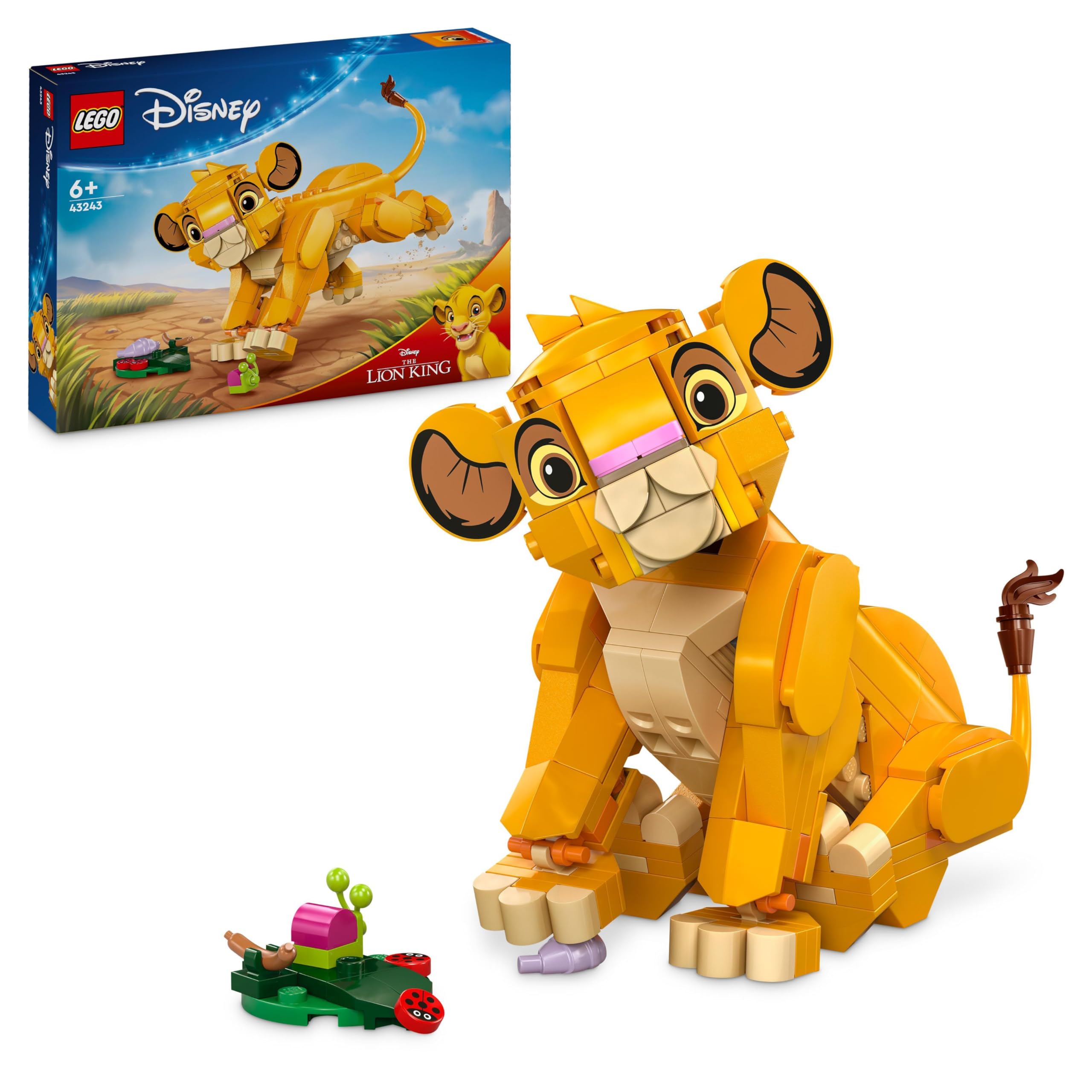 LEGO Disney The Lion King Simba Building Toy Set with Lion Figure - Creative Construction Kit for Kids Ages 6+ | Perfect Birthday Gift for Boys & Girls | Great for Pretend Play, Storytelling & Disney Fan Collections