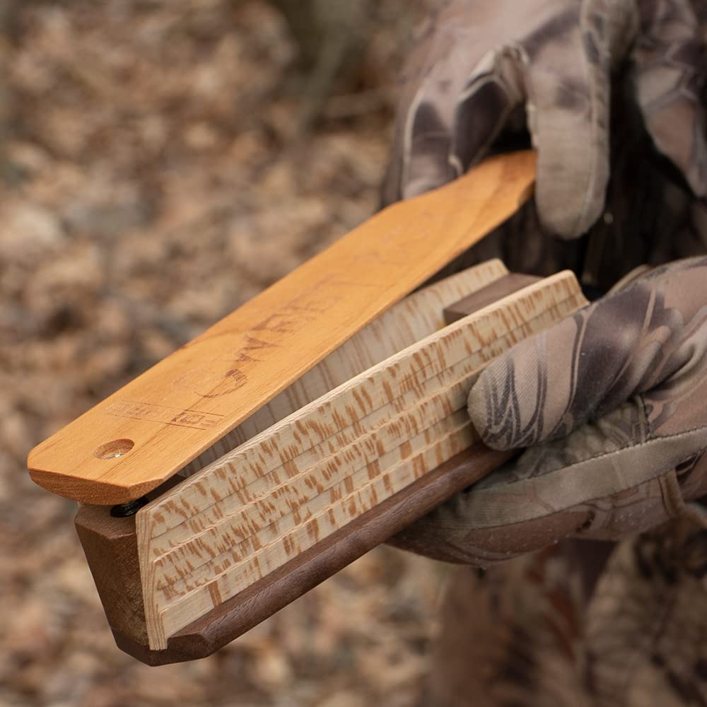 FOXPRO Sweet Box Turkey Call - Honey Locust & Speckled Sycamore Wood - Realistic Turkey Sounds for Hunting & Outdoor Adventures