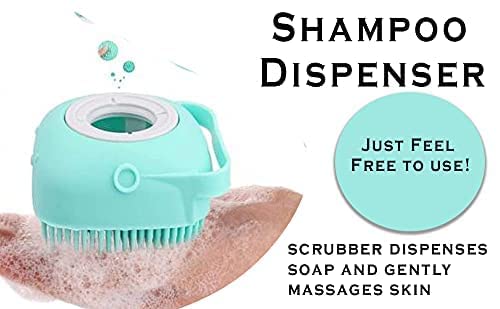 Premium Silicone Bath Brush for Hair, Scalp & Body - Exfoliating Scrubber & Massager with Soap Dispenser | Gentle Skin Cleansing & Relaxing Shower Tool for Men & Women | Perfect for Daily Hygiene, Spa & Self-Care Routine