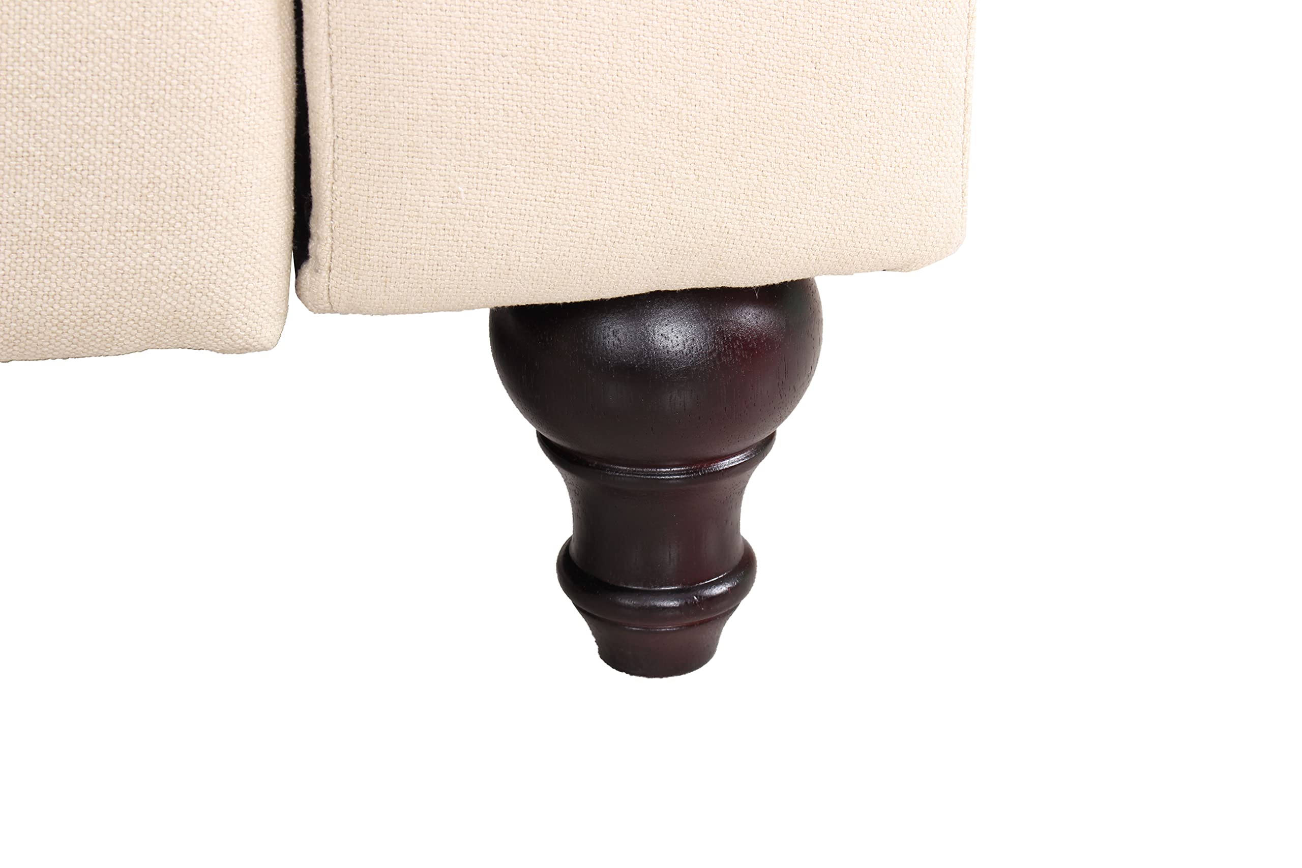 Chesterfield Sofa with Nail-Head Trim - Modern Fabric Tufted Couch for Living Room & Office - Elegant Accent Chair Set - Perfect for Home Decor, Lounge & Entertainment Spaces