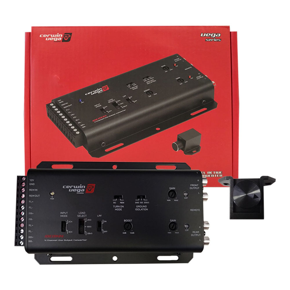 Cerwin Vega IOEM44 4 Channel High Power Line Output Converter for Car Audio Systems - Perfect for Amplifier Installation & Speaker Upgrades in Vehicles