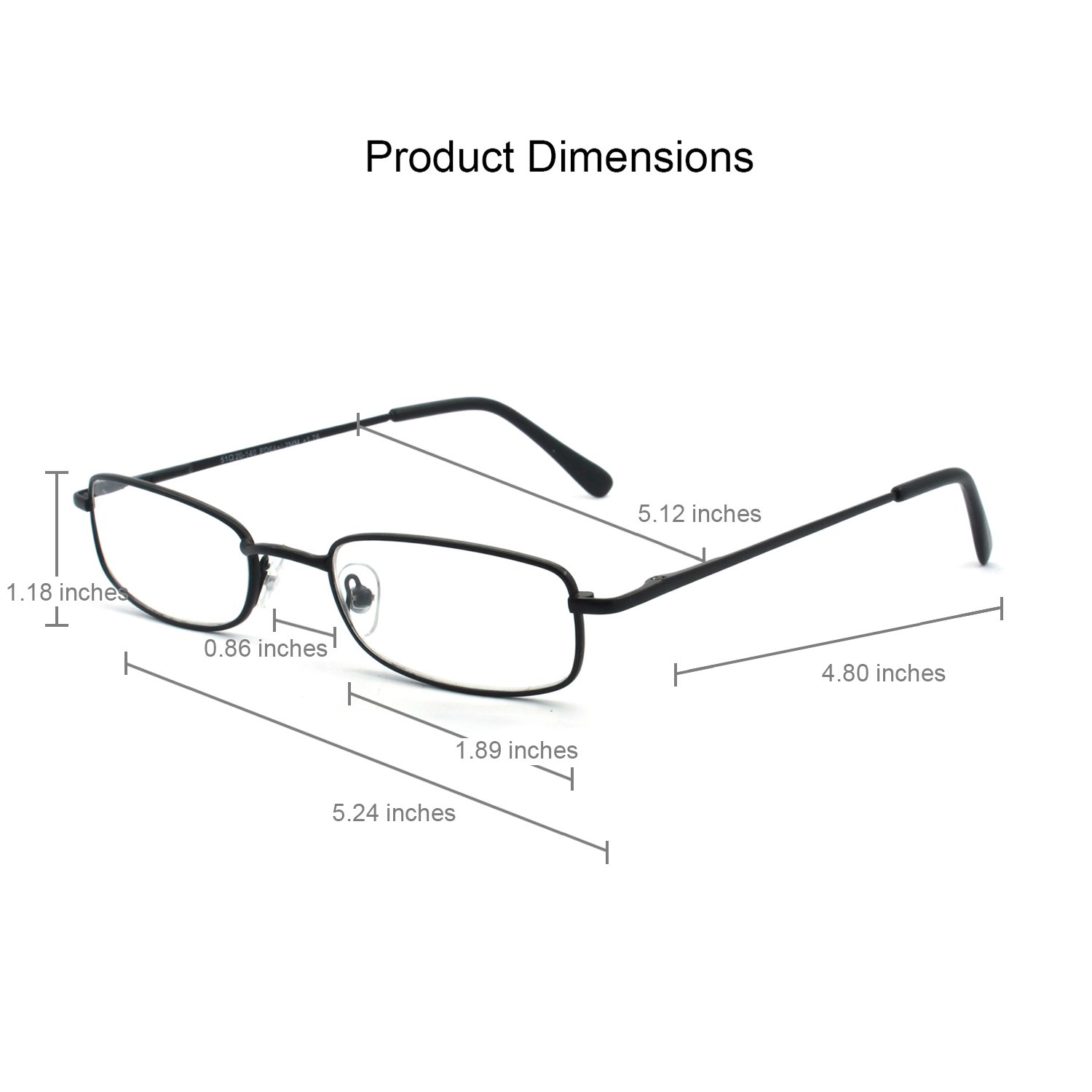Classic Rectangular Metal Reading Glasses for Men & Women - Multi-Colored Frames for Reading, Working & Computer Use
