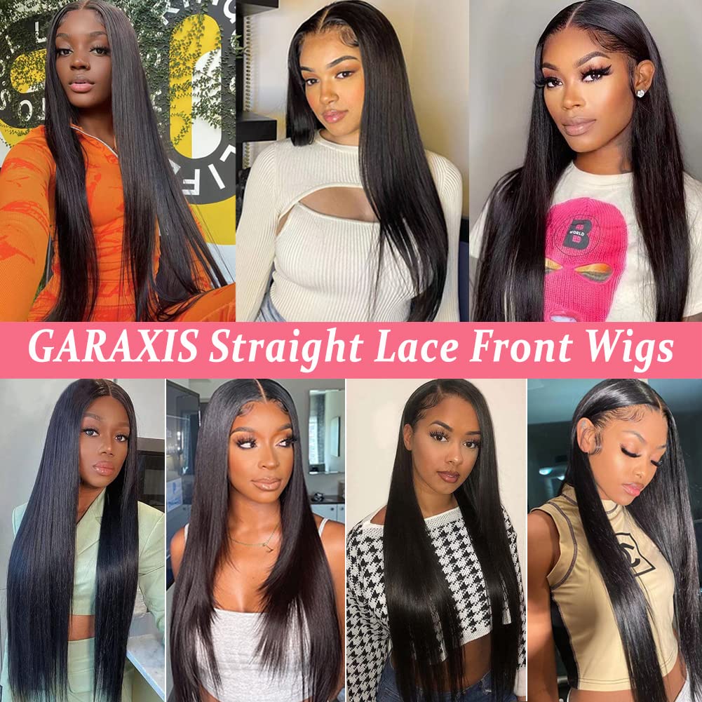 13x4 HD Lace Front Wigs Human Hair 150% Density - Brazilian Virgin Hair Pre Plucked with Baby Hair | 26 Inch Straight Lace Wig for Daily Wear, Parties & Special Occasions