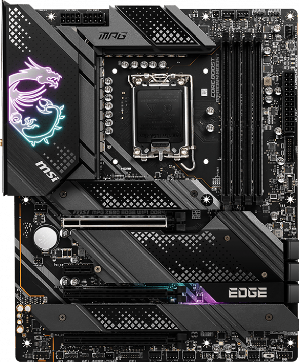 MSI MPG Z690 EDGE WIFI DDR4 Gaming Motherboard - Intel LGA 1700 Socket, ATX Form Factor, PCIe 5.0, Wi-Fi 6 - Perfect for High-Performance Gaming PCs and Workstations