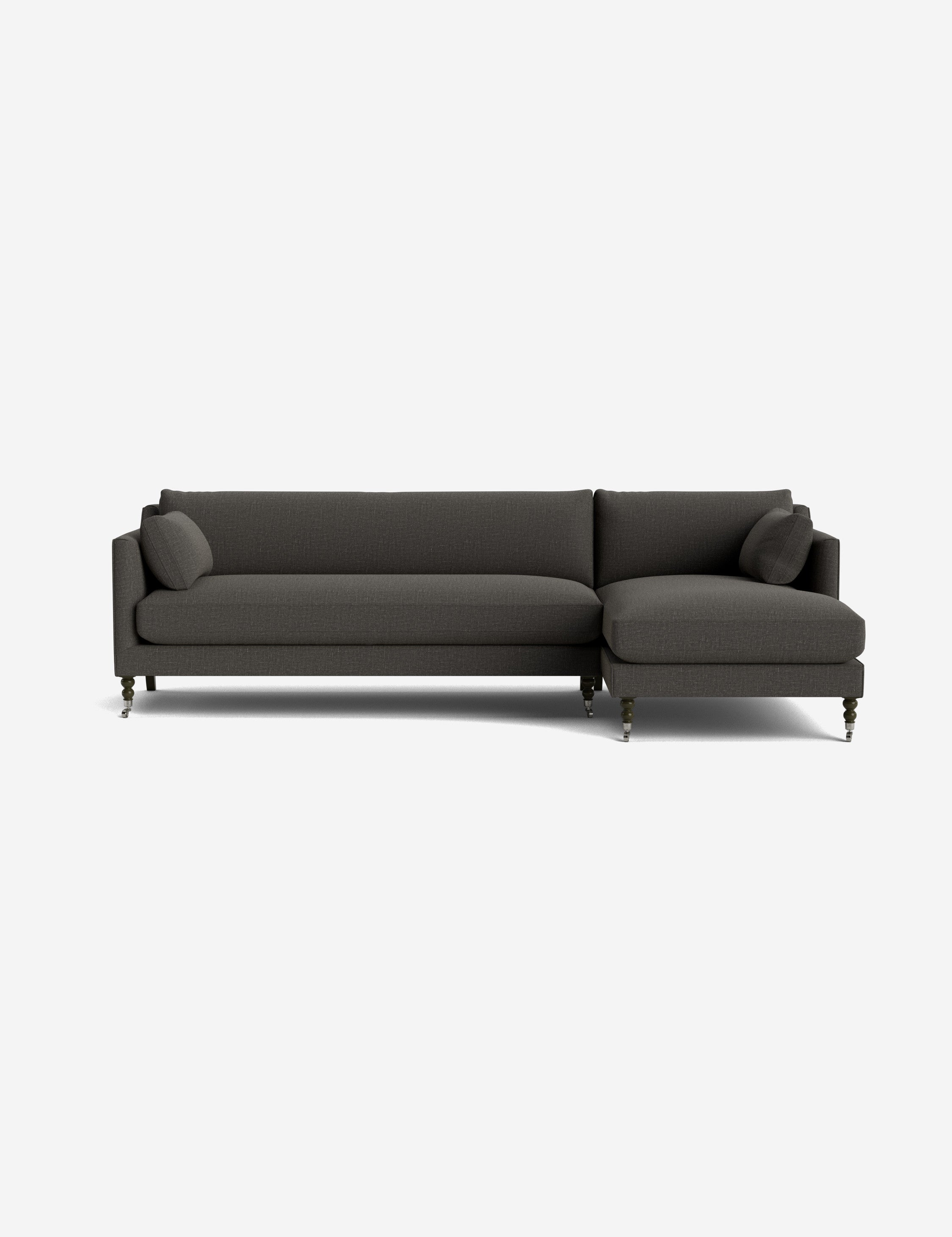 Fabienne Sectional Sofa - Modern L-Shaped Couch with Reversible Chaise, Soft Fabric Upholstery for Living Room, Family Room & Home Theater