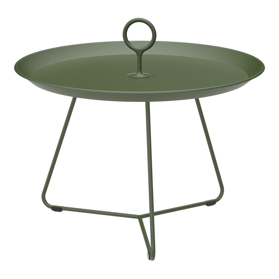 Sturdy Eyelet Outdoor Tray Table - Portable Side Table for Patio, Garden, Pool & Camping - Perfect for Drinks, Snacks & Decor