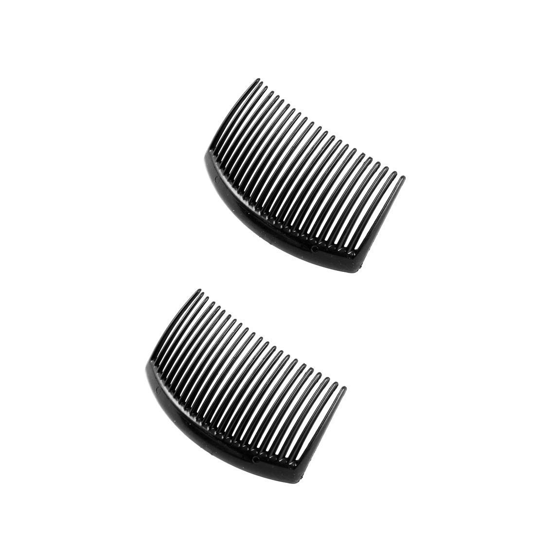 Stylish Black Plastic Hair Clips for Women & Girls - 2 Pack Hair Accessories for School, Work & Everyday Use